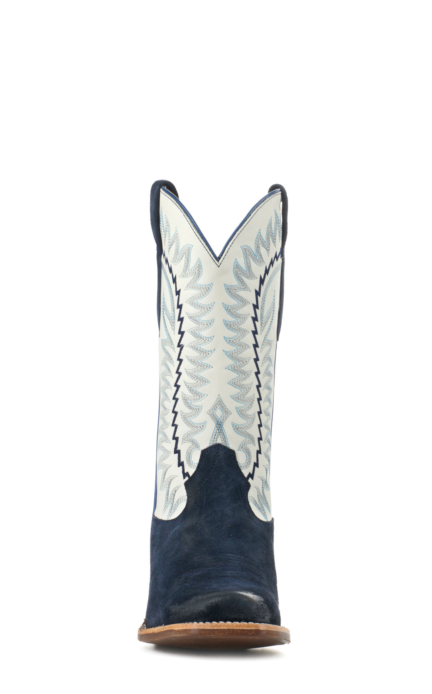 Ariat Men's Futurity Time White and Blue Roughout TekStep Punchy Square Toe Cowboy Boots - Image 1
