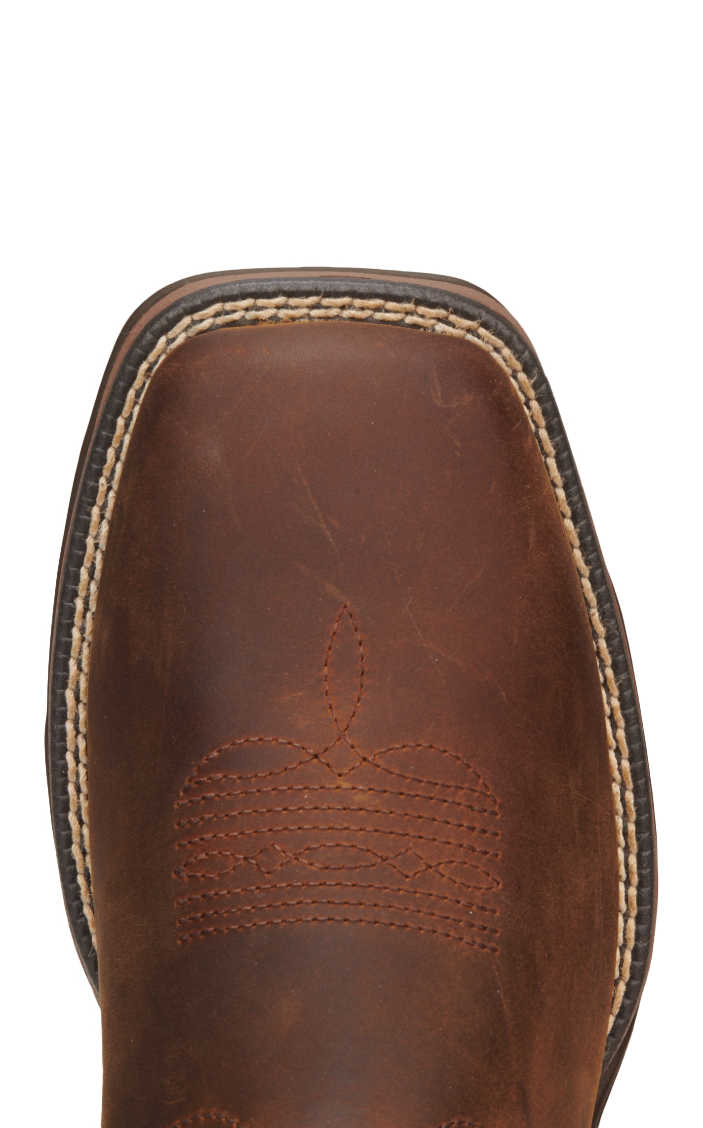 Ariat Women's Anthem Patriot H2O Distressed Brown Embroidered Flag Waterproof Square Toe Cowboy Boot - Image 1