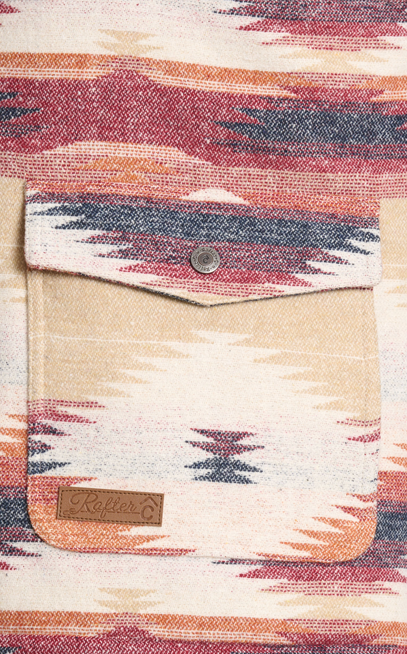 Rafter C Red Dirt Collection Men's Rusty Latte Aztec Wool Vest - Image 1