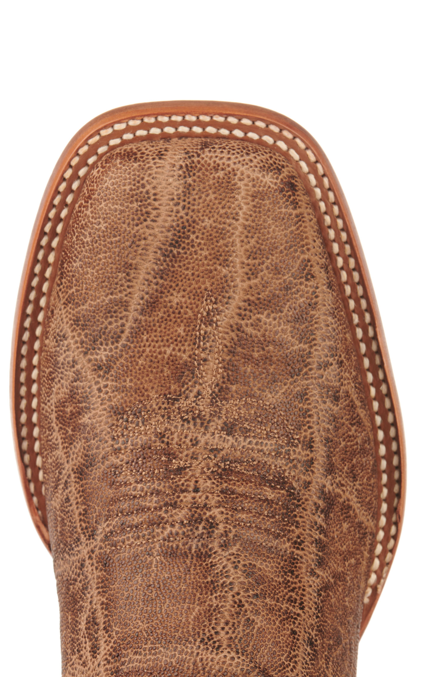 Cavender's Men's Endurance Honey and Tobacco Elephant Wide Square Toe Exotic Cowboy Boots - Image 1