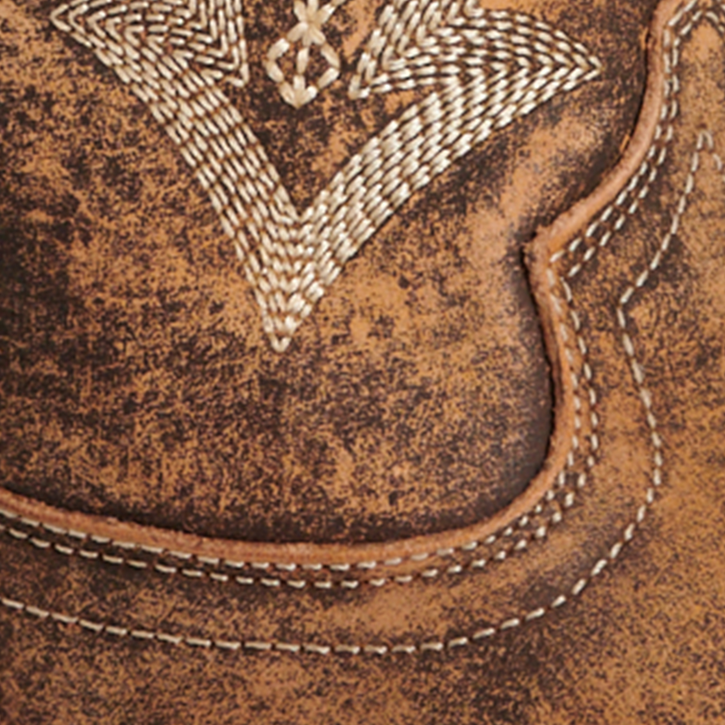 Laredo Women's Emmylee Distressed Tan Snip Toe Cowboy Boots - Image 1