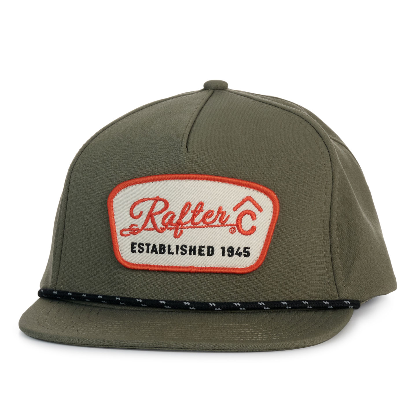 Rafter C Olive & Orange Logo Patch Cap - Image 1