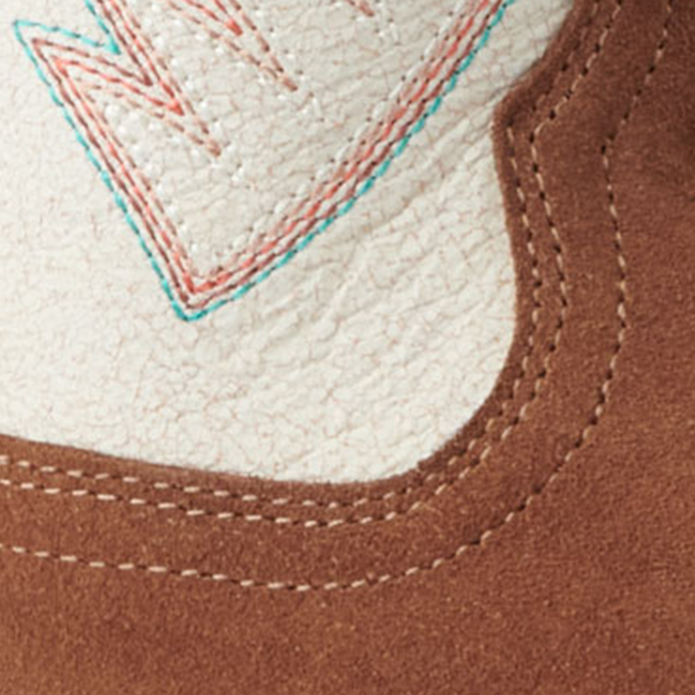 Ariat Women's Round Up Ruidoso Matte Pearl and Cedar Suede Square Toe Cowboy Boots - Image 1
