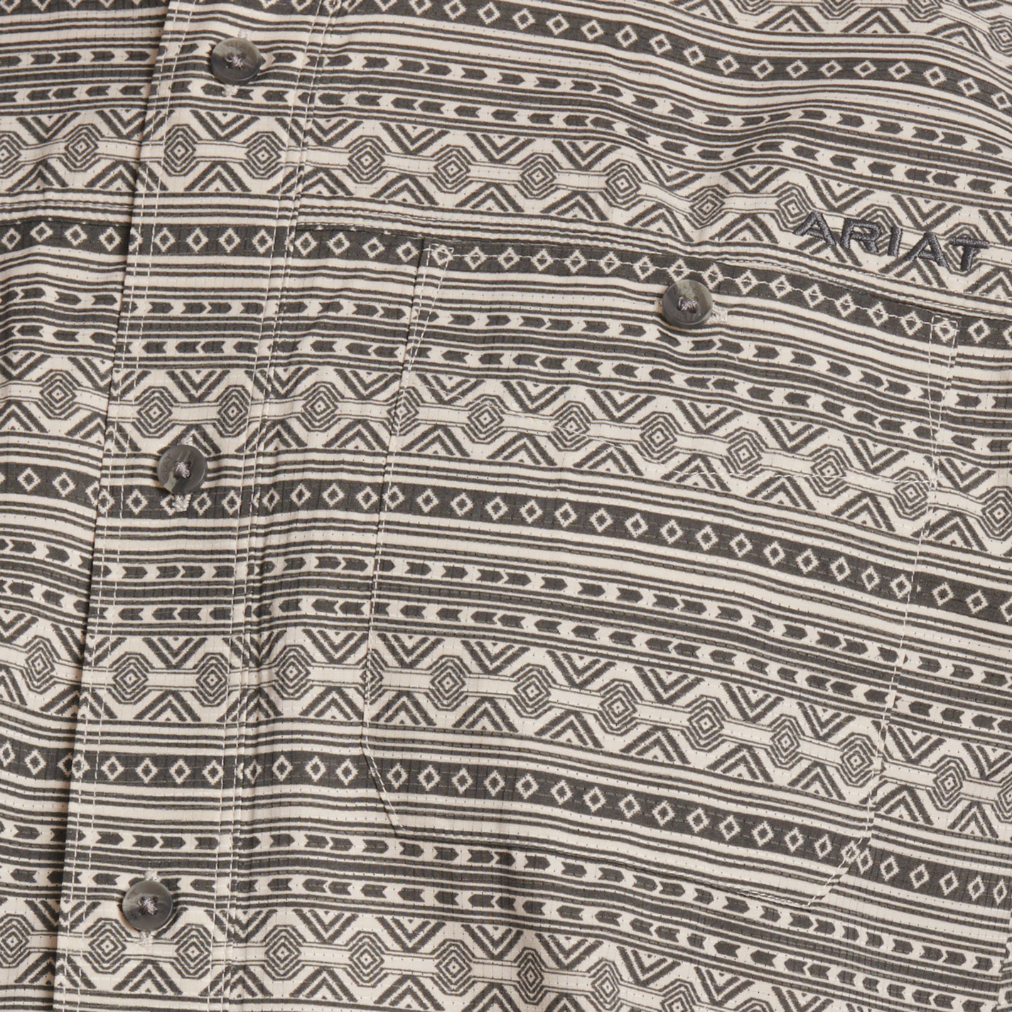 Ariat Men's 360 Airflow Tan Aztec Print Classic Shirt - Image 1