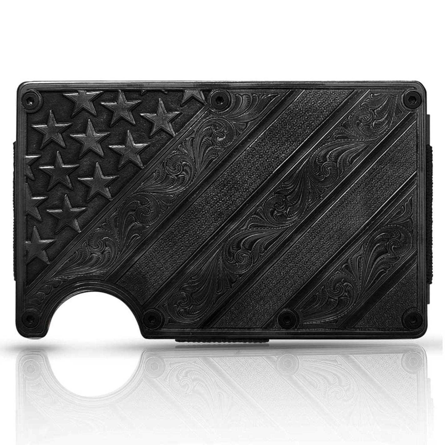 Montana Silversmiths Men's Dawn's Early Light Gunmetal Credit Card Holder - Image 1