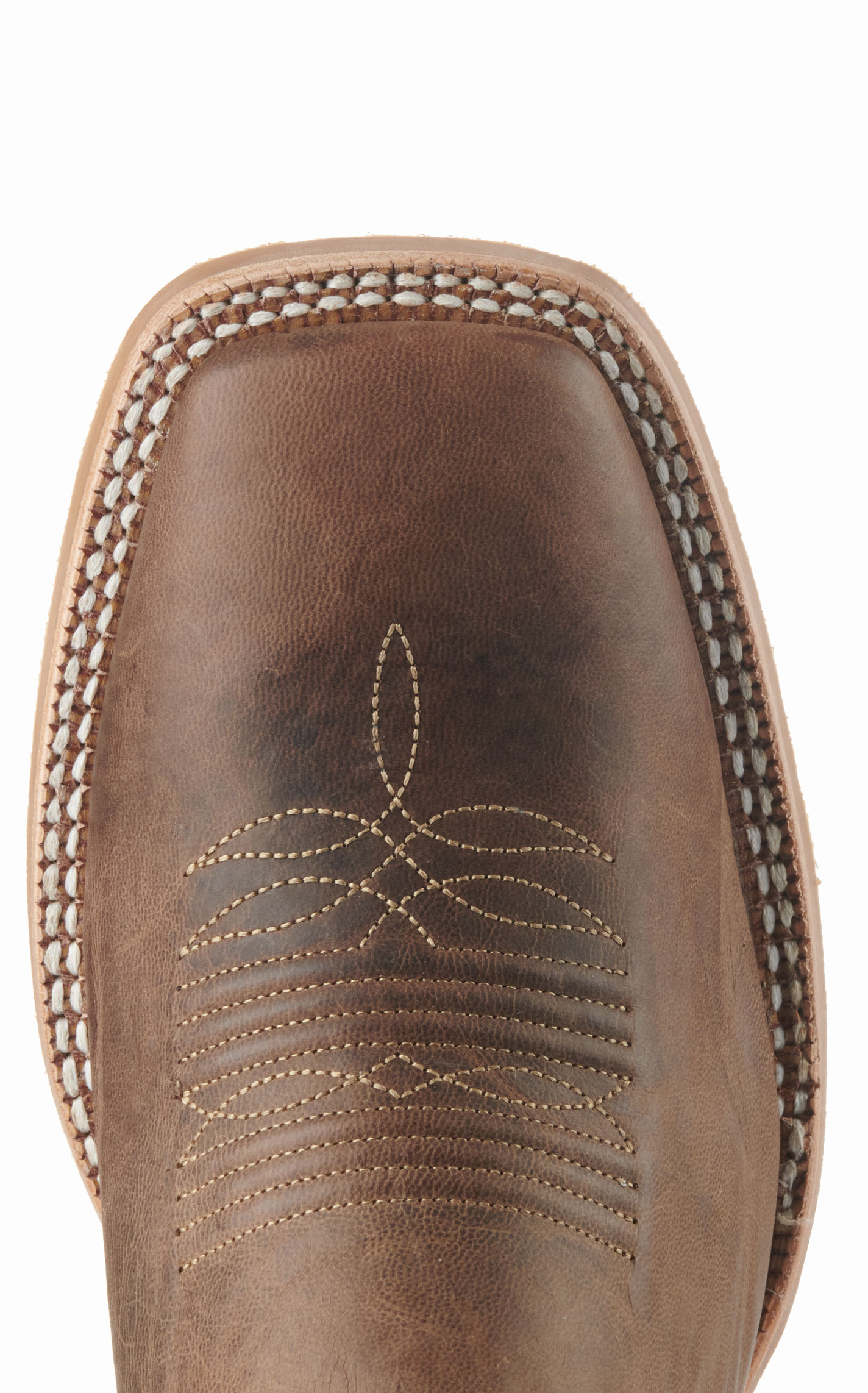 Ariat Men's Standout Brown and Cloud Blue Wide Square Toe Cowboy Boots - Image 1