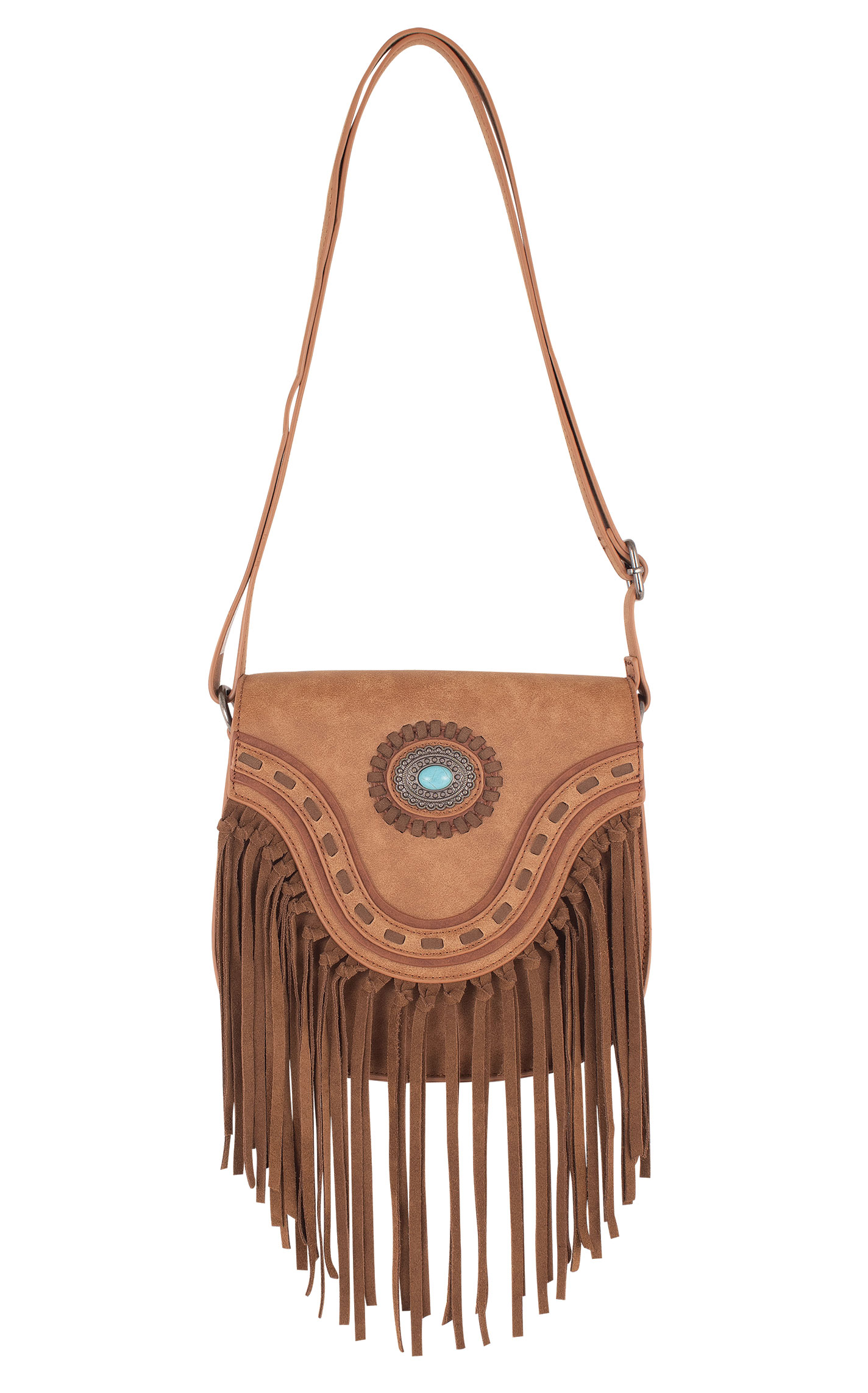 Justin Brown Concho Fringe Saddlebag  - Image 1