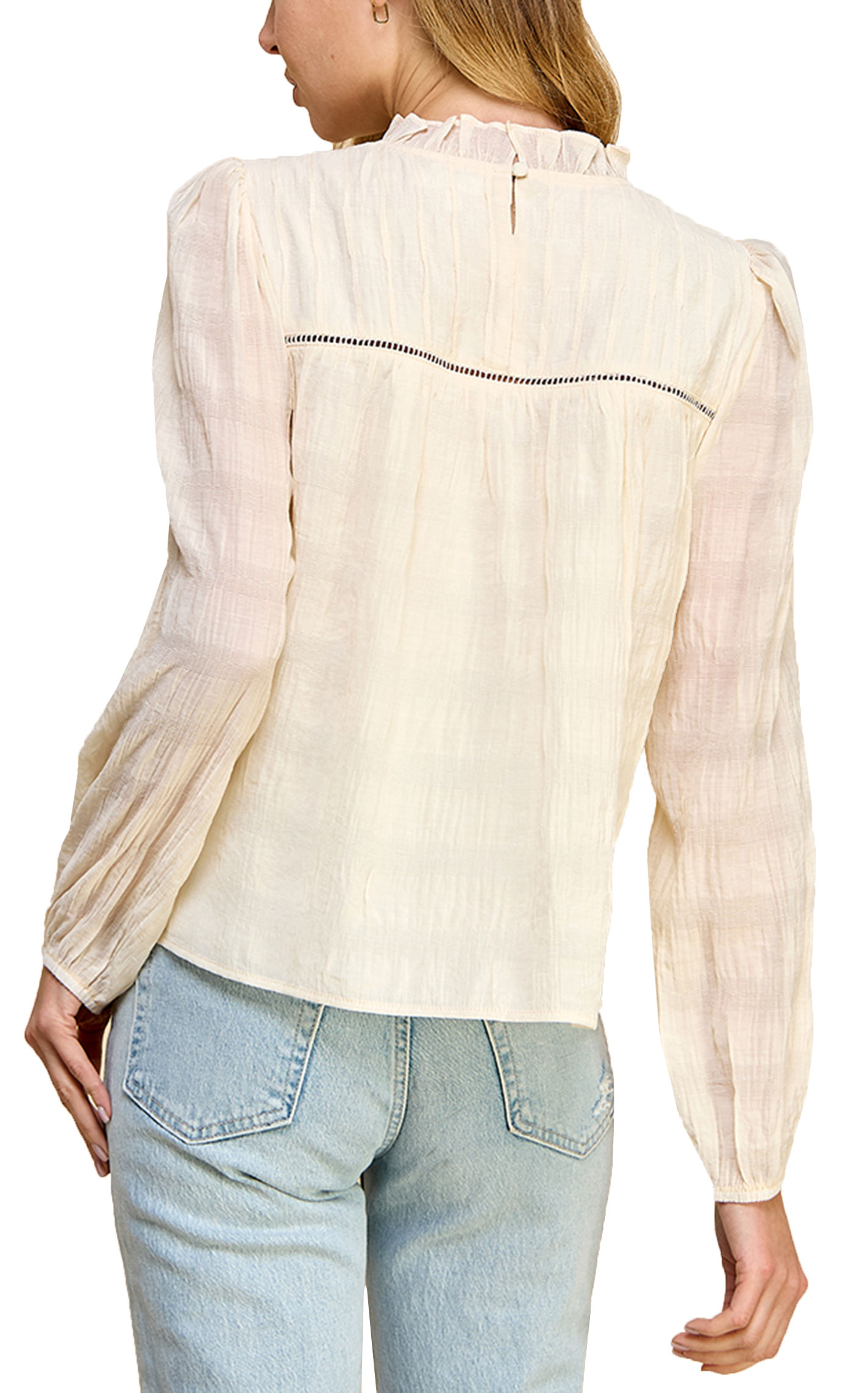 TCEC Women's Ivory Sheer Top - Image 1
