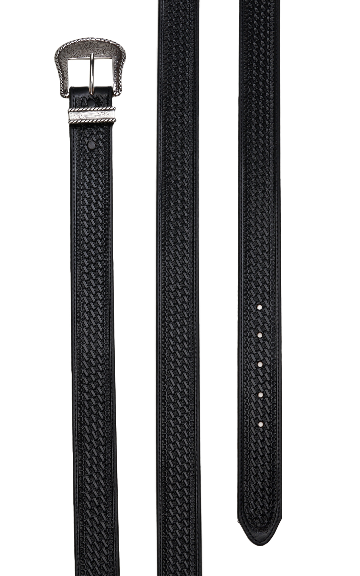 Justin Men's Black Bronco Western Belt - Image 1