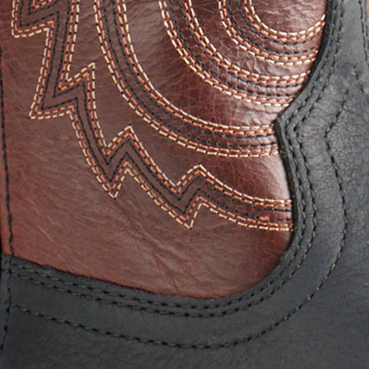 Ariat Men's Sport Big Country Black and Mahogany Wide Square Toe Cowboy Boots - Image 1
