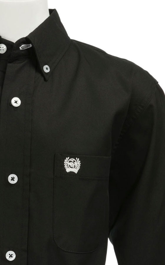 Cinch Boys' Solid Fine Weave Long Sleeve Shirt - Image 1