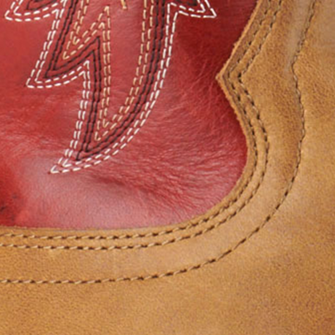 Ariat Men's Ringer Tan and Red Cedar TekStep Punchy Square Toe Cowboy Boots - Image 1