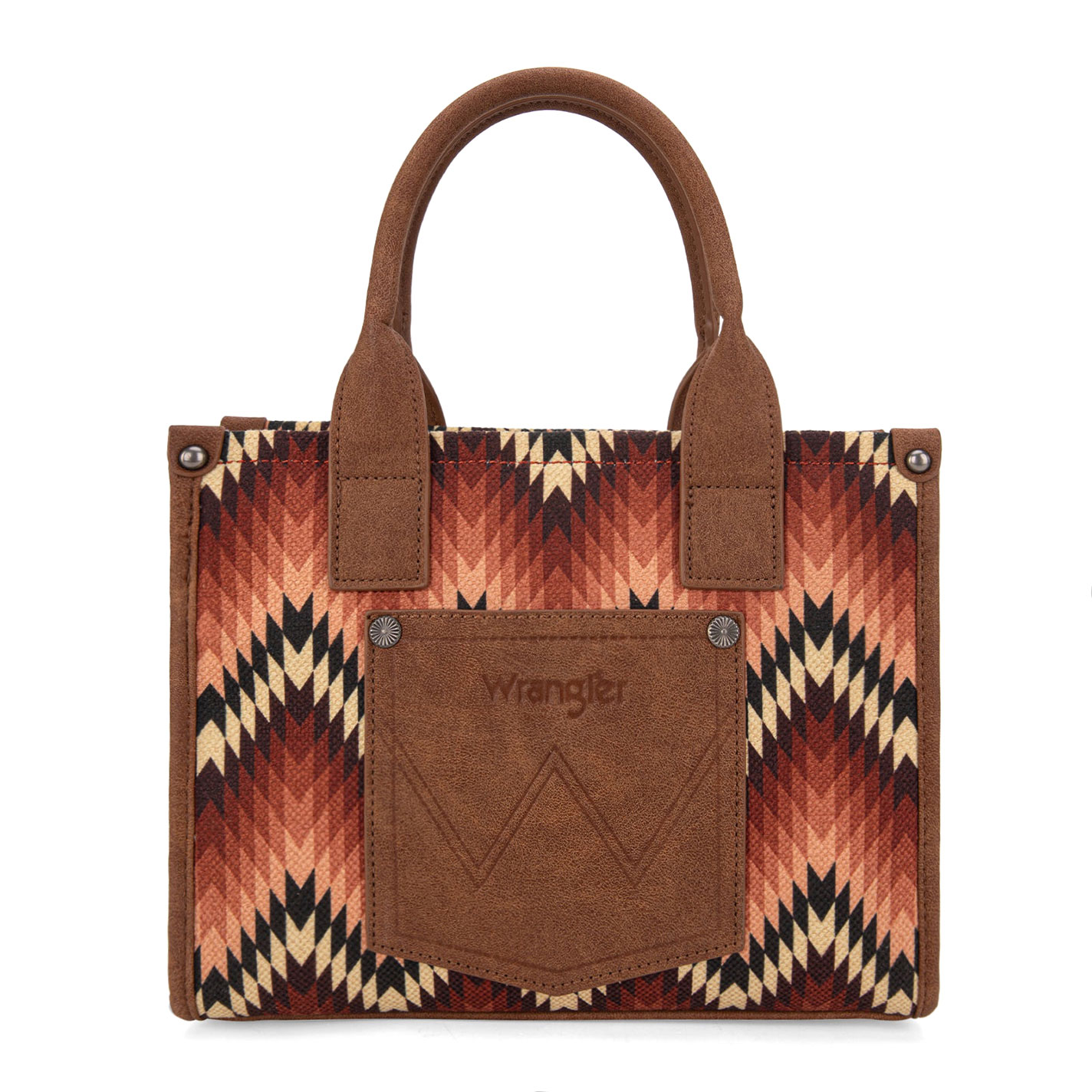 Wrangler Tonal Aztec Print Crossbody Tote Bag  - Image 1