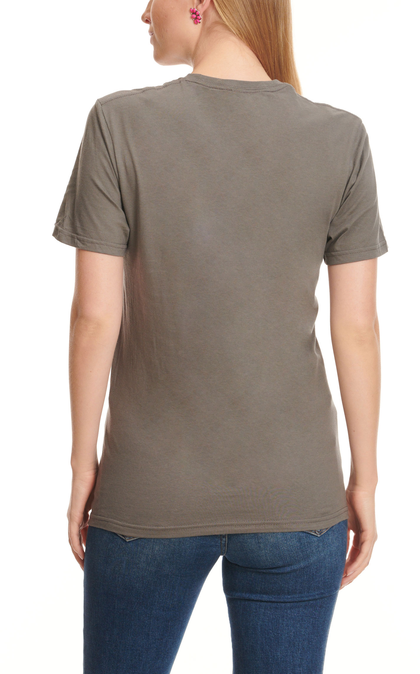 Jazzy Belle Women's Charcoal & Leopard Print Texas Graphic Short Sleeve T-Shirt - Image 3