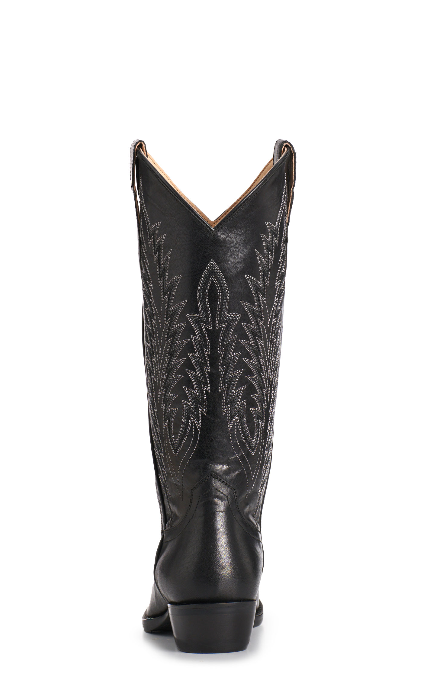 Rockin' C Women's Black Detailed Stitching Snip Toe Cowboy Boots - Image 1