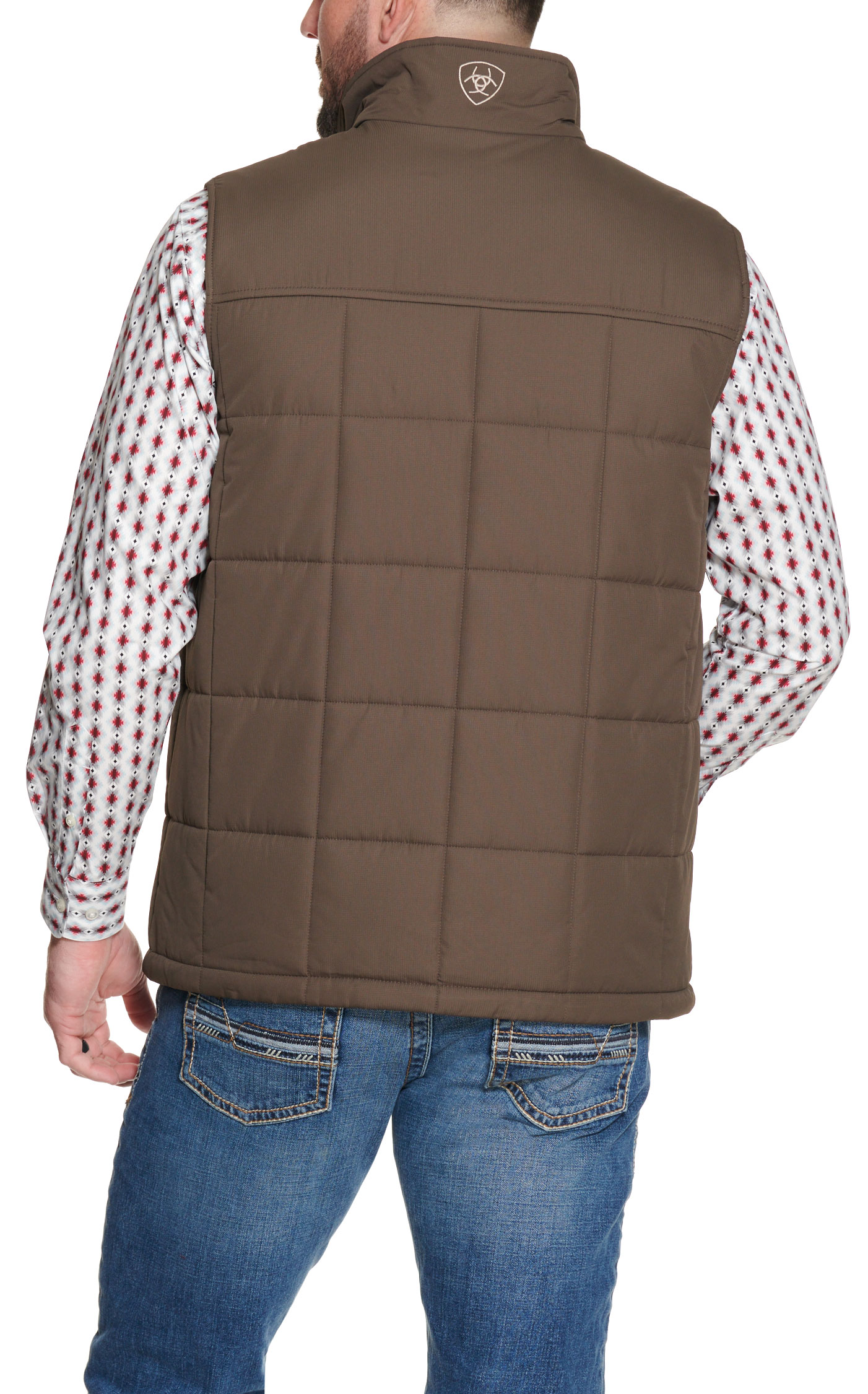 Ariat Men's Crius Banyan Bark Brown Insulated Vest - Image 1