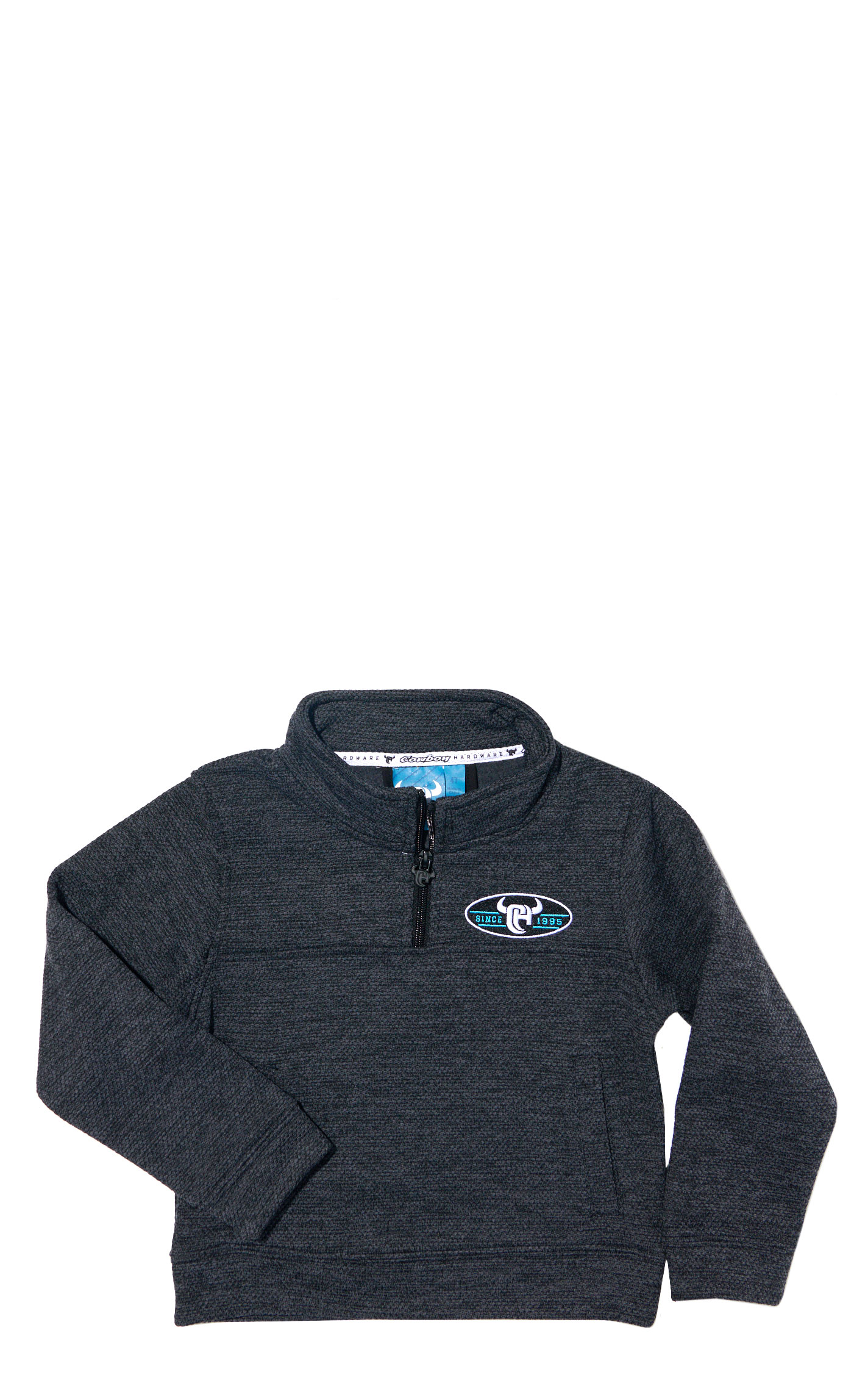 Cowboy Hardware Toddler Boy's Black 1/4 Zip Pullover - Image 1