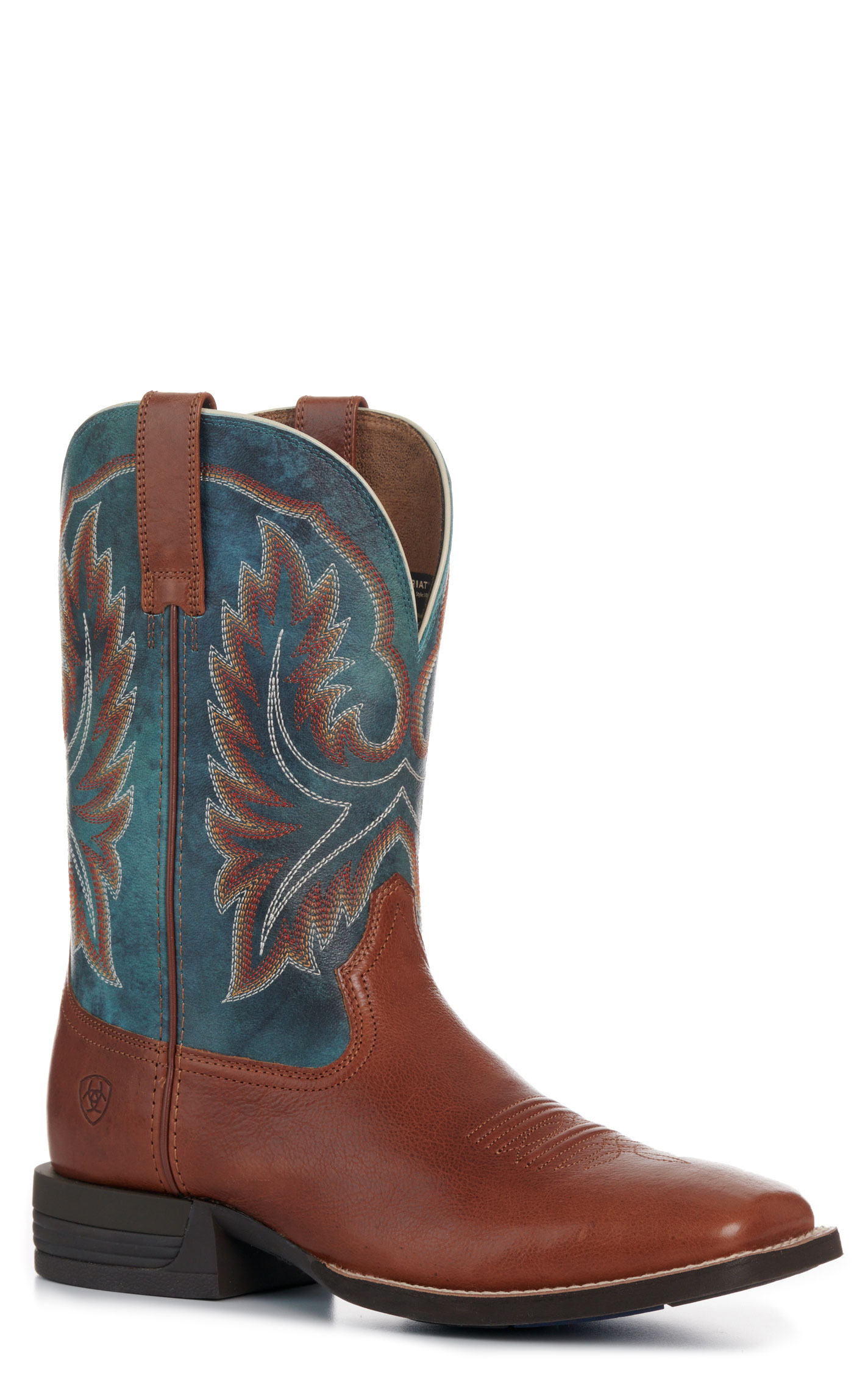 Ariat Men's Luna Tan Forged Green Wide Square Toe Cowboy Boots - Image 1