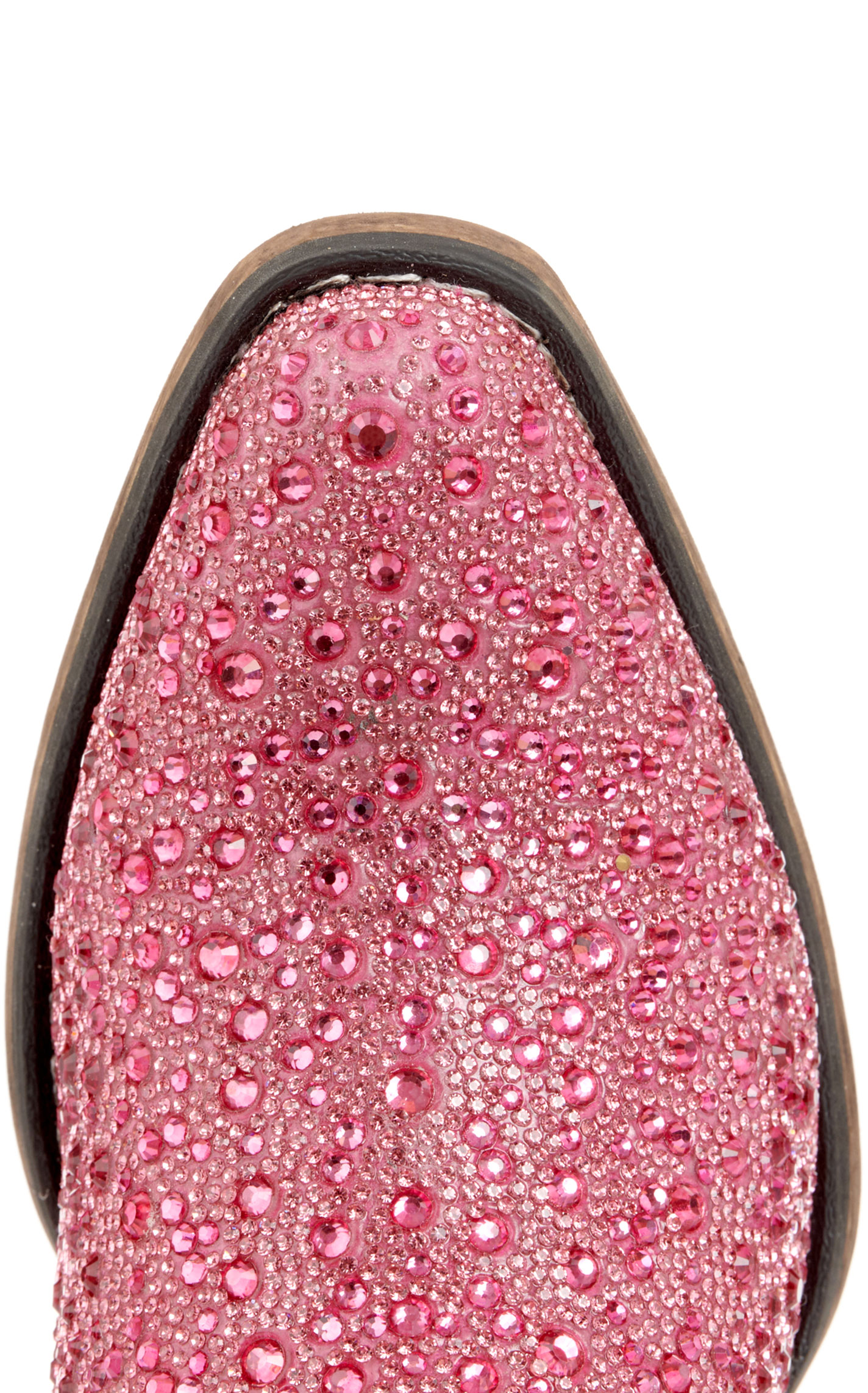Roper Women’s Shay Jewels Pink Rhinestone and Faux Leather Snip Toe Cowboy Boots - Image 1