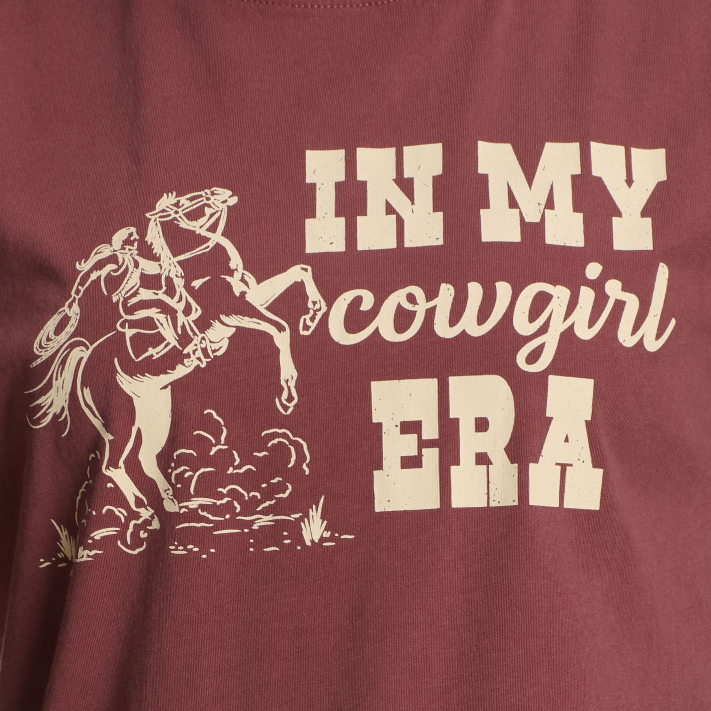 Jadelynn Brooke Women's Wine Cowgirl Era T-Shirt - Image 1