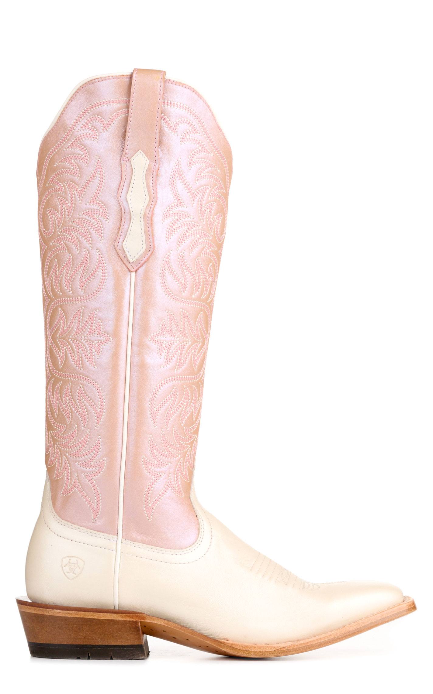 Ariat Women's Pearl & Pink Futurity Blanche TekStep French Toe Tall Cowgirl Boots - Image 1