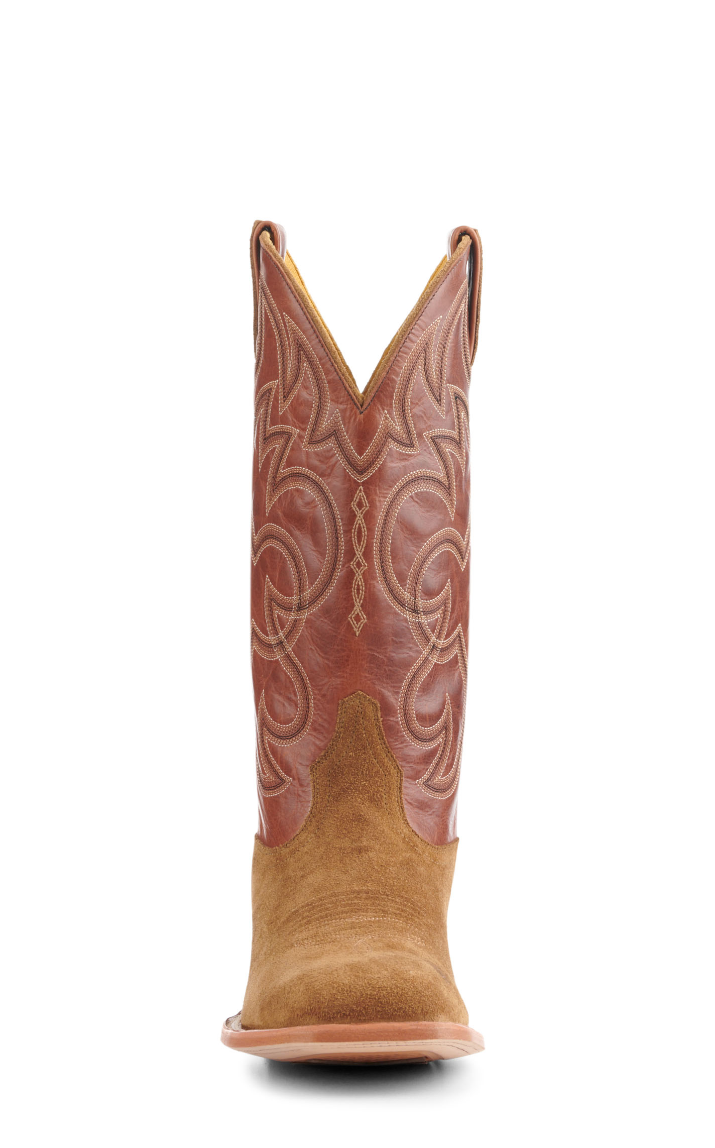 Cavender's Men's Endurance Saddle and Sand Roughout Wide Square Toe Cowboy Boots - Image 1