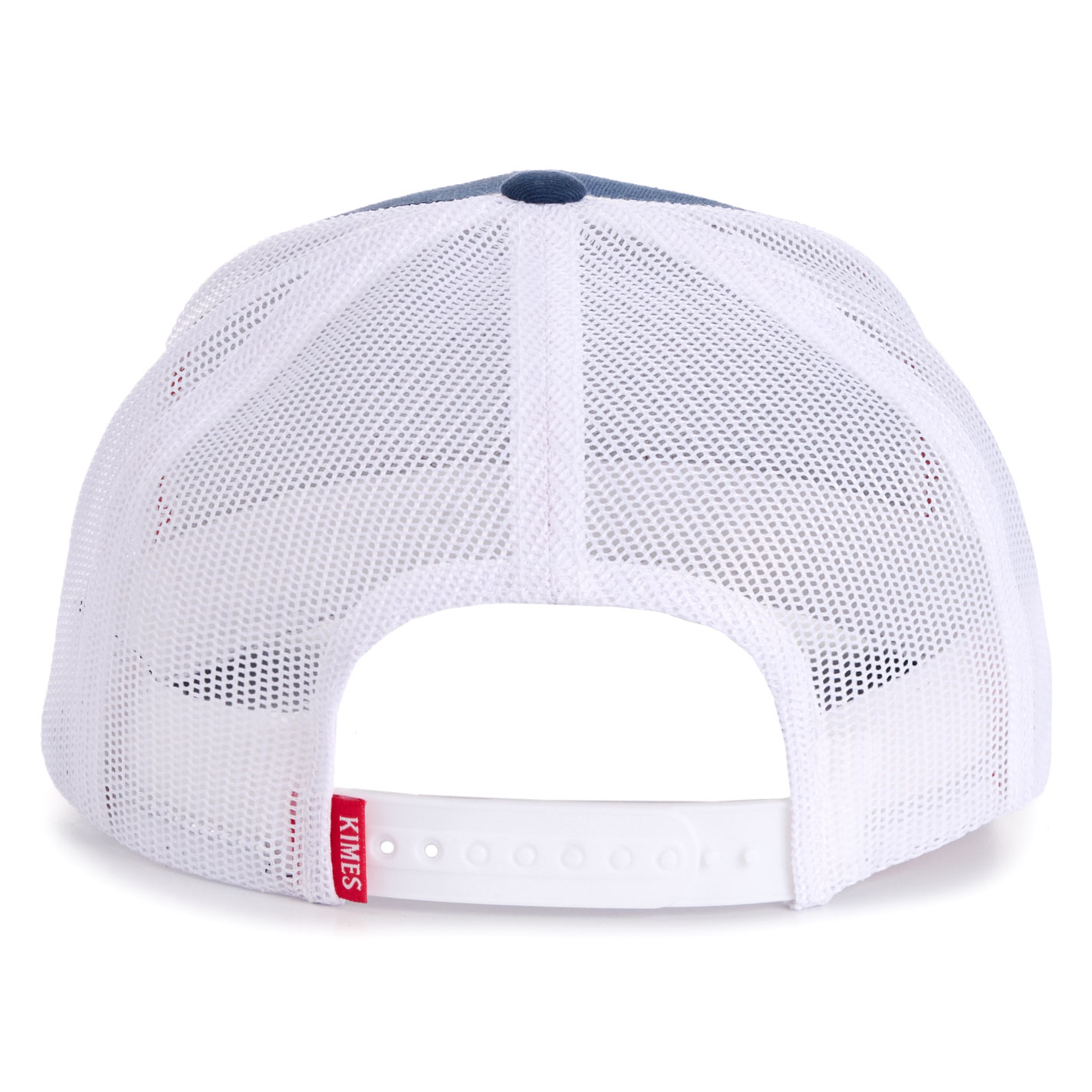 Kimes Ranch Navy & White Aztec Leather Logo Patch Cap - Image 1
