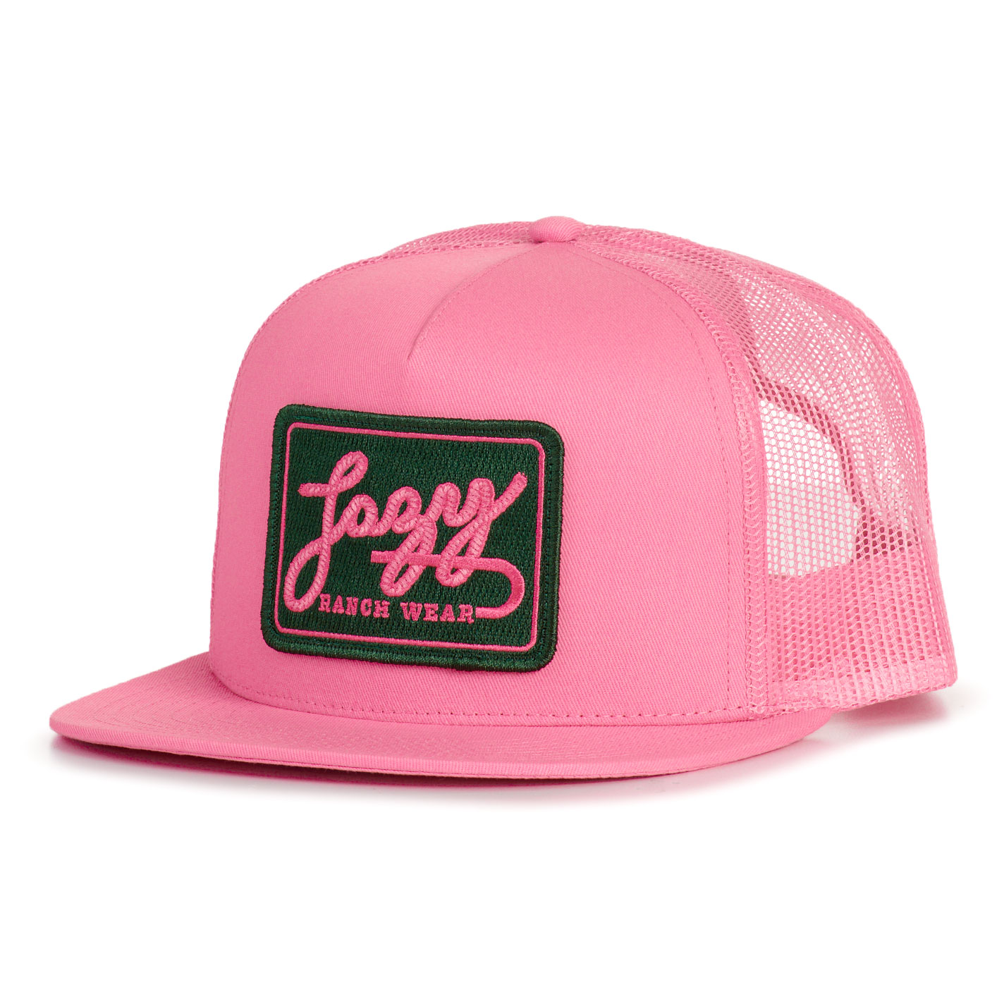 Lazy J Ranch Wear Pink Breakaway Flat Bill Cap - Image 1