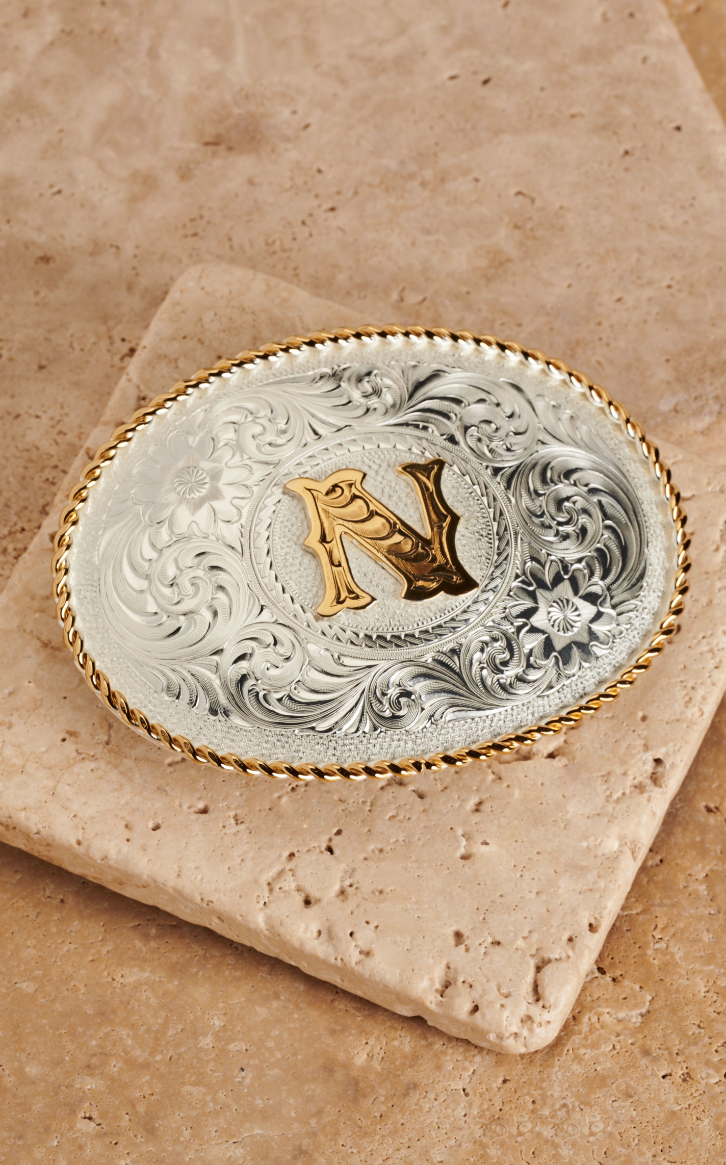 Montana Silversmiths Silver with Gold Oval \
