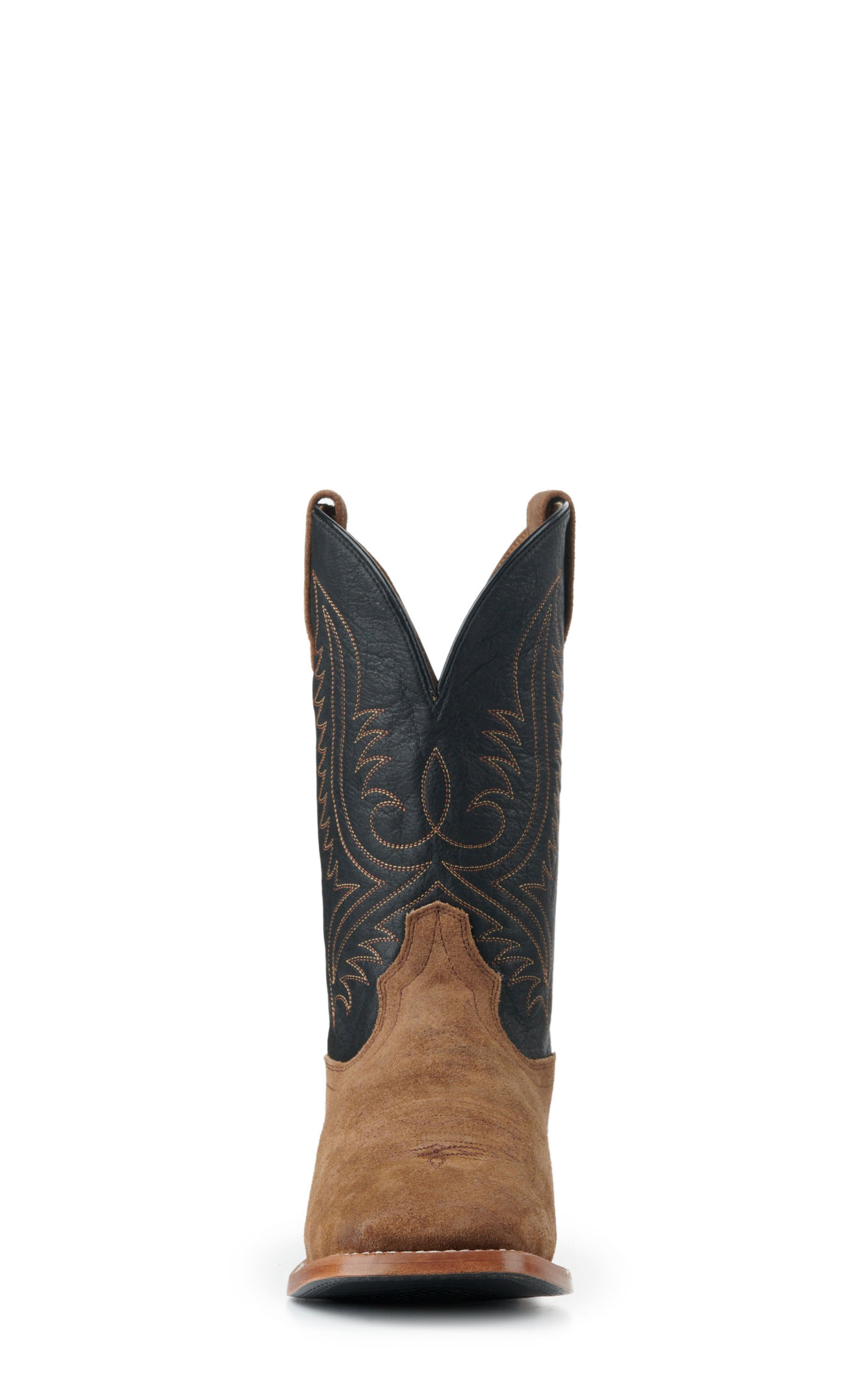 Ariat Men's Circuit Paxton Black and Brown Roughout TekStep Wide Square Toe Cowboy Boots - Image 1