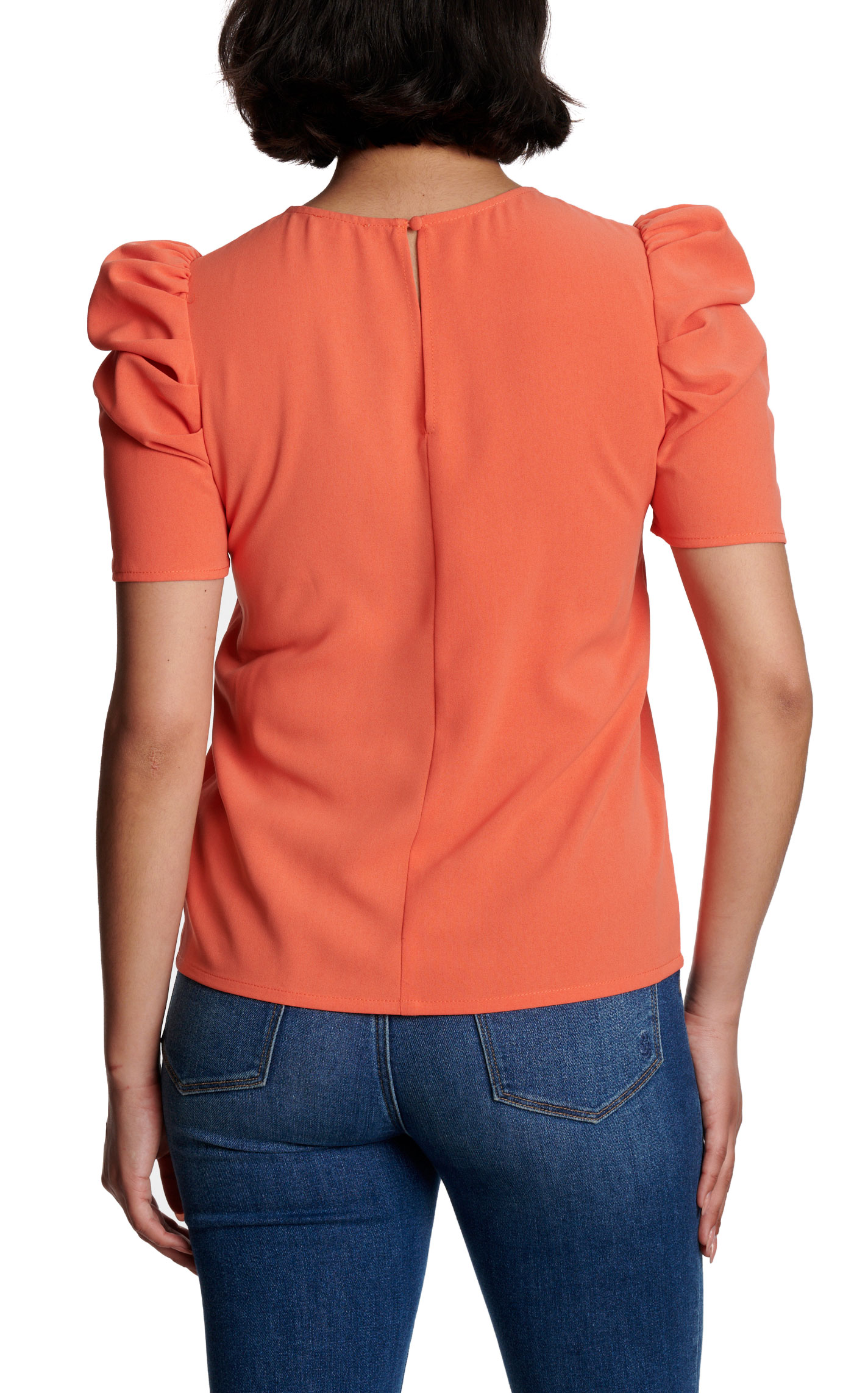 Rockin C Women’s Coral Puff Sleeve Knit Top - Image 1