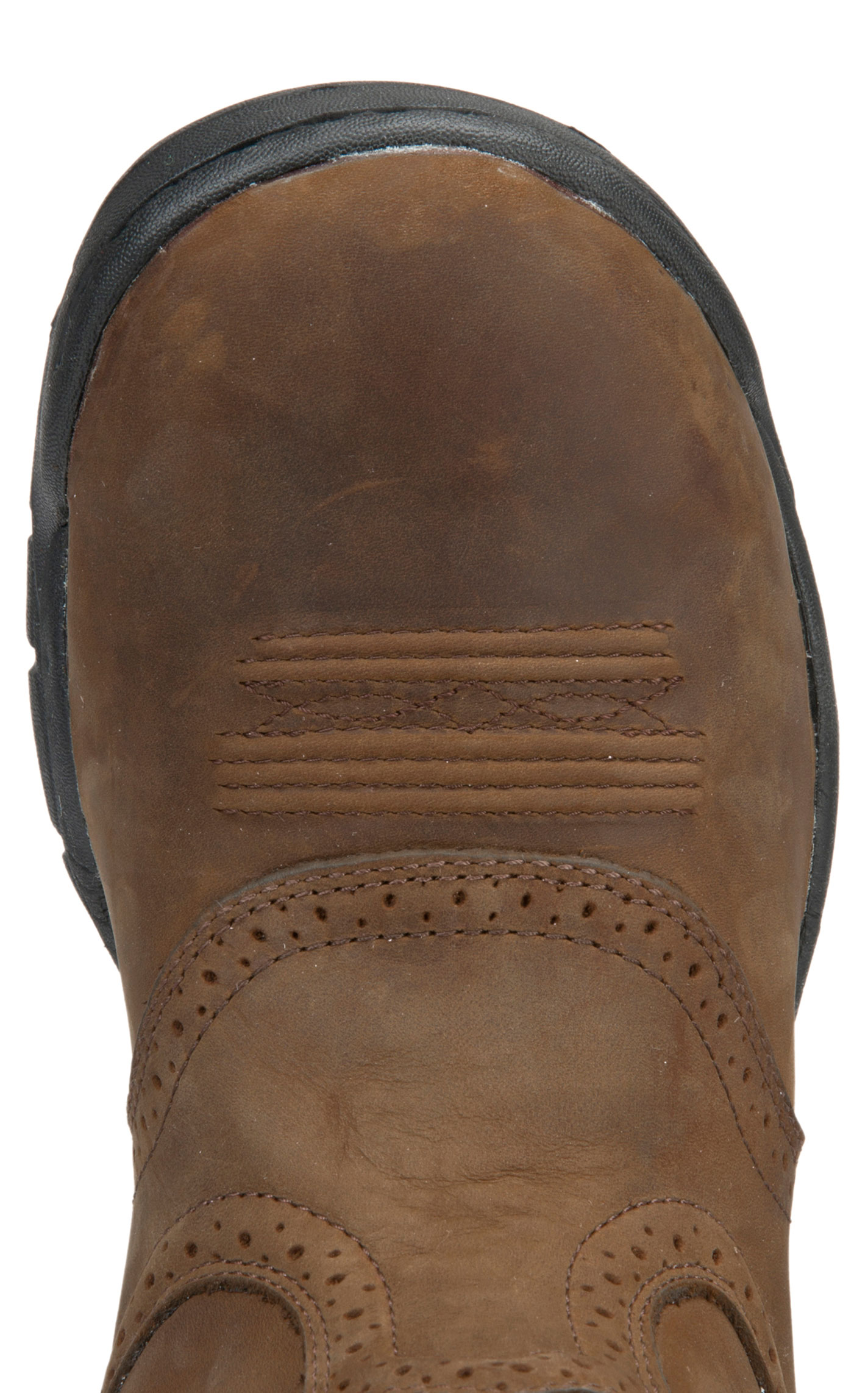 Twisted X Men's All Around Distressed Brown Saddle Vamp Pull On Work Boot - Image 1