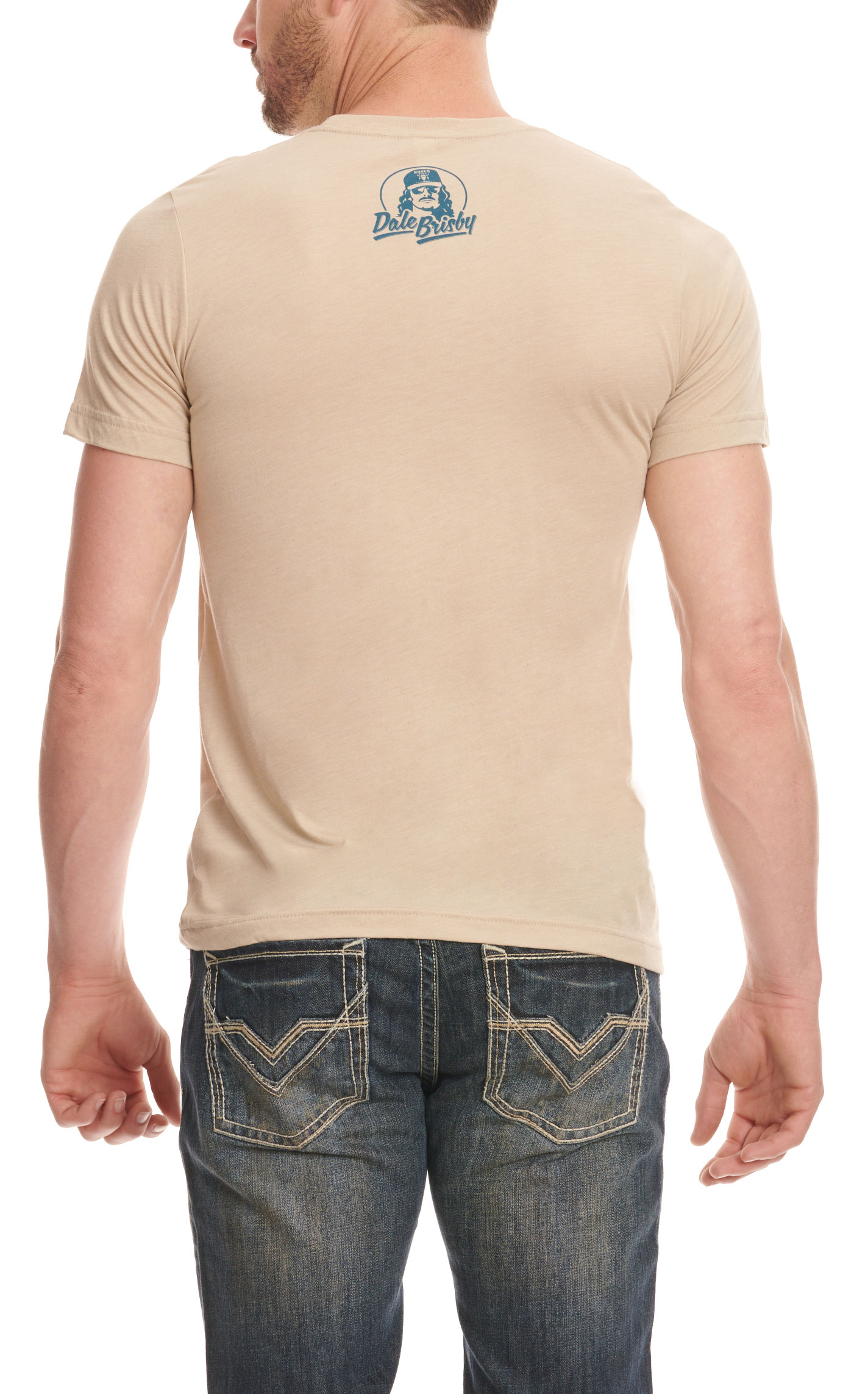 Rodeo Time Dale Brisby Taupe XV Ranch Est. 2015 Logo Graphic Short Sleeve T-Shirt - Image 1