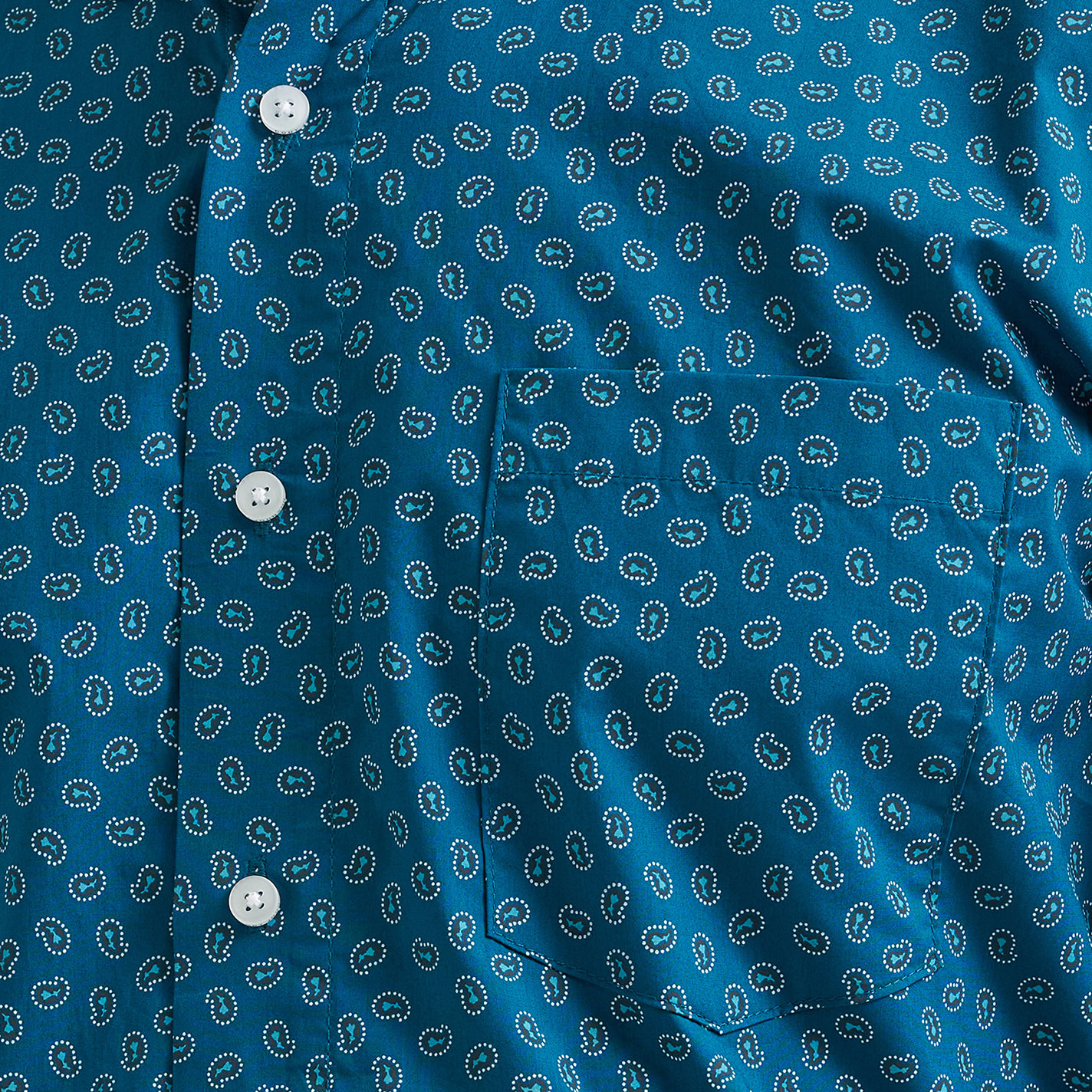 Wrangler Cody Johnson Men's Cerulean Blue & Turquoise Paisley Print Western Shirt - Image 1