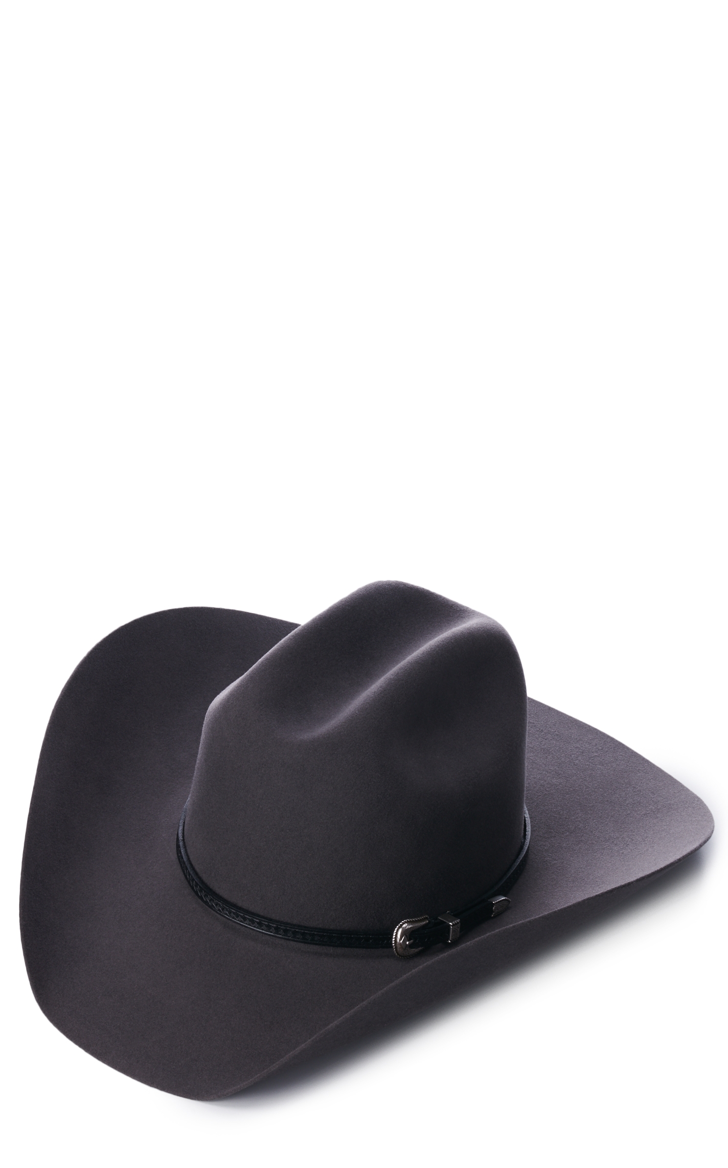 Cowboy Chrome Black Basketweave Leather Hatband - Image 1