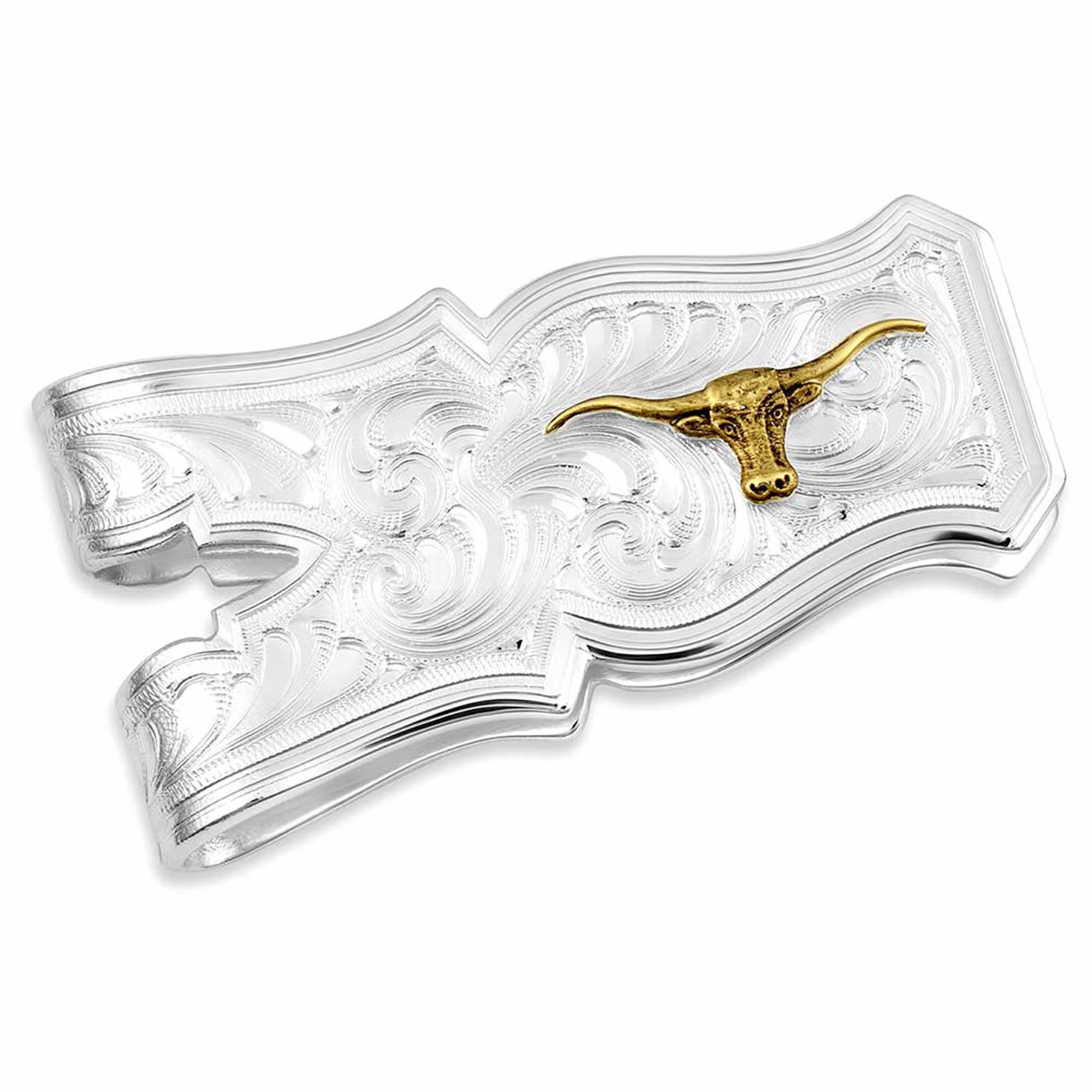 Montana Silversmiths Silver Steer-head Money Clip - Image 1