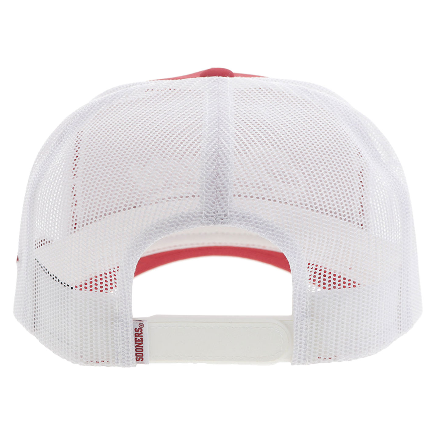 Hooey Collegiate Collection Crimson & White OU Boomer Sooner Patch Curved Bill Cap - Image 1