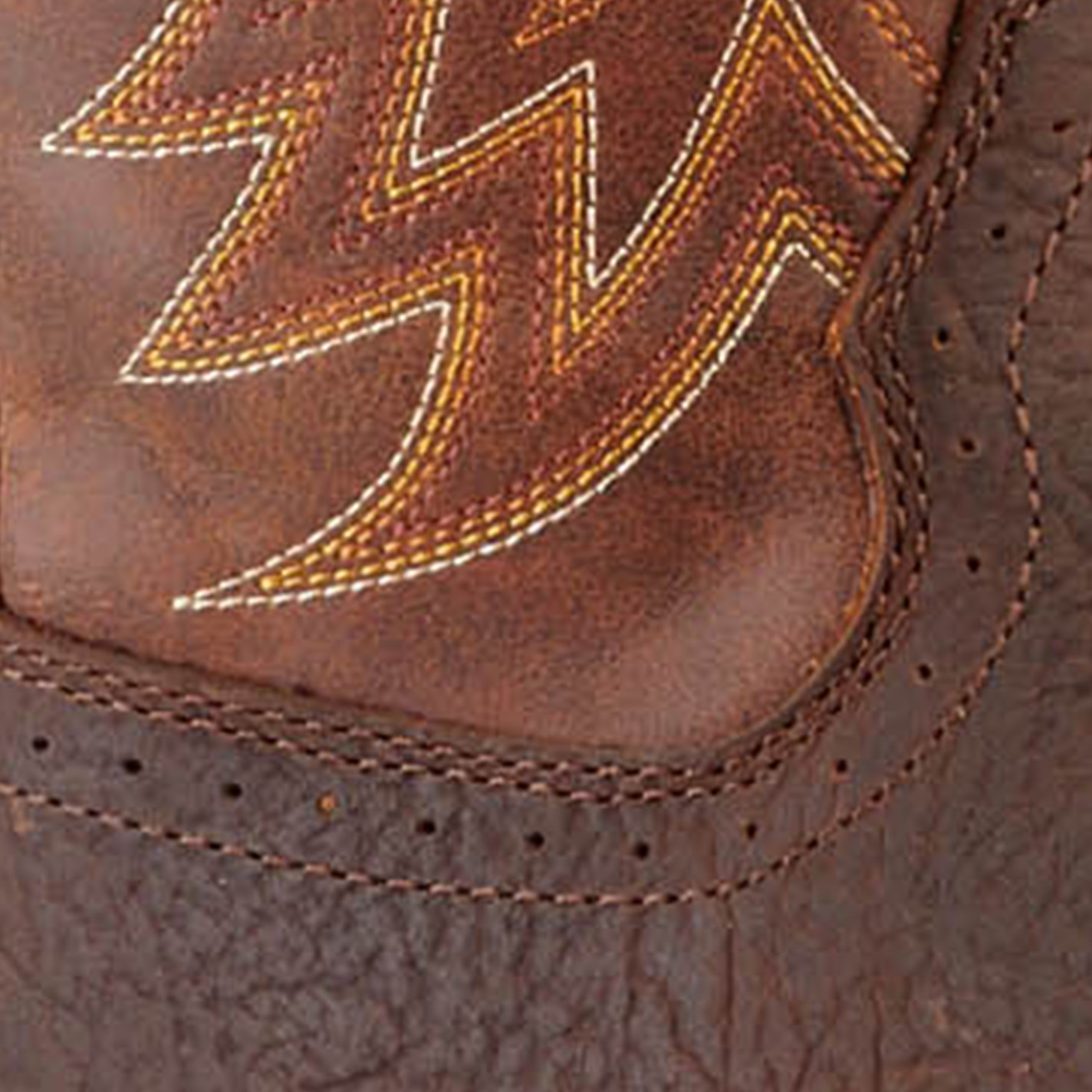 Durango Men's Rebel Dark Brown and Chestnut Wide Square Toe Cowboy Boots - Cavender's Exclusive - Image 1