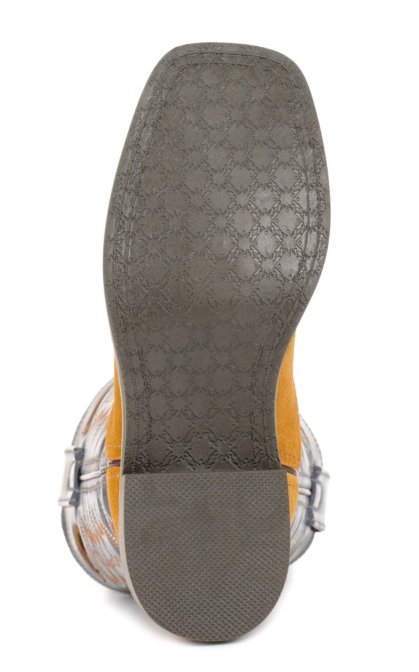 Smoky Mountain Kids' Tex Camel Roughout and Light Navy Wide Square Toe Cowboy Boots - Image 1