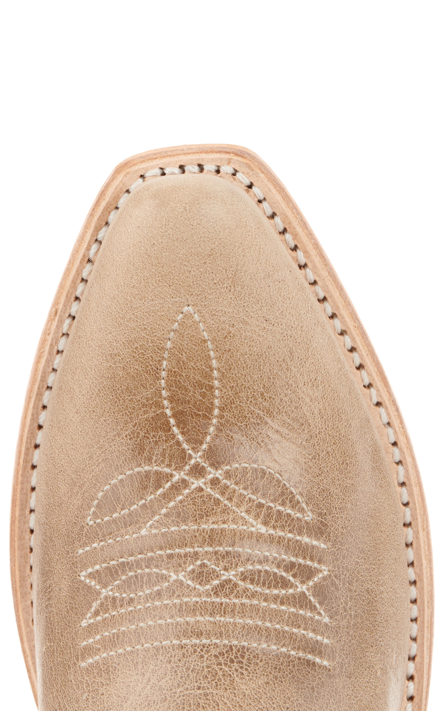 Old West Youth Khaki Tan Snip Toe Cowboy Boots - Image 1