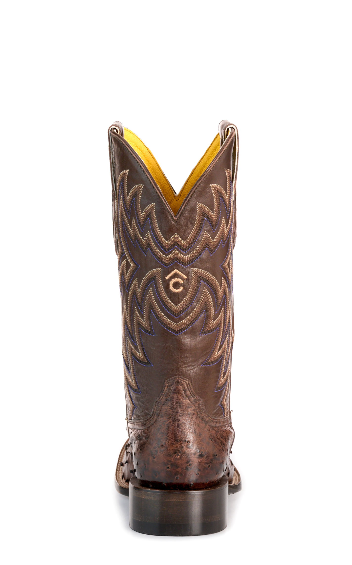 Cavender's Men's Kango Tobacco Full Quill Ostrich Rafter C Wide Square Toe Exotic Cowboy Boots - Image 1
