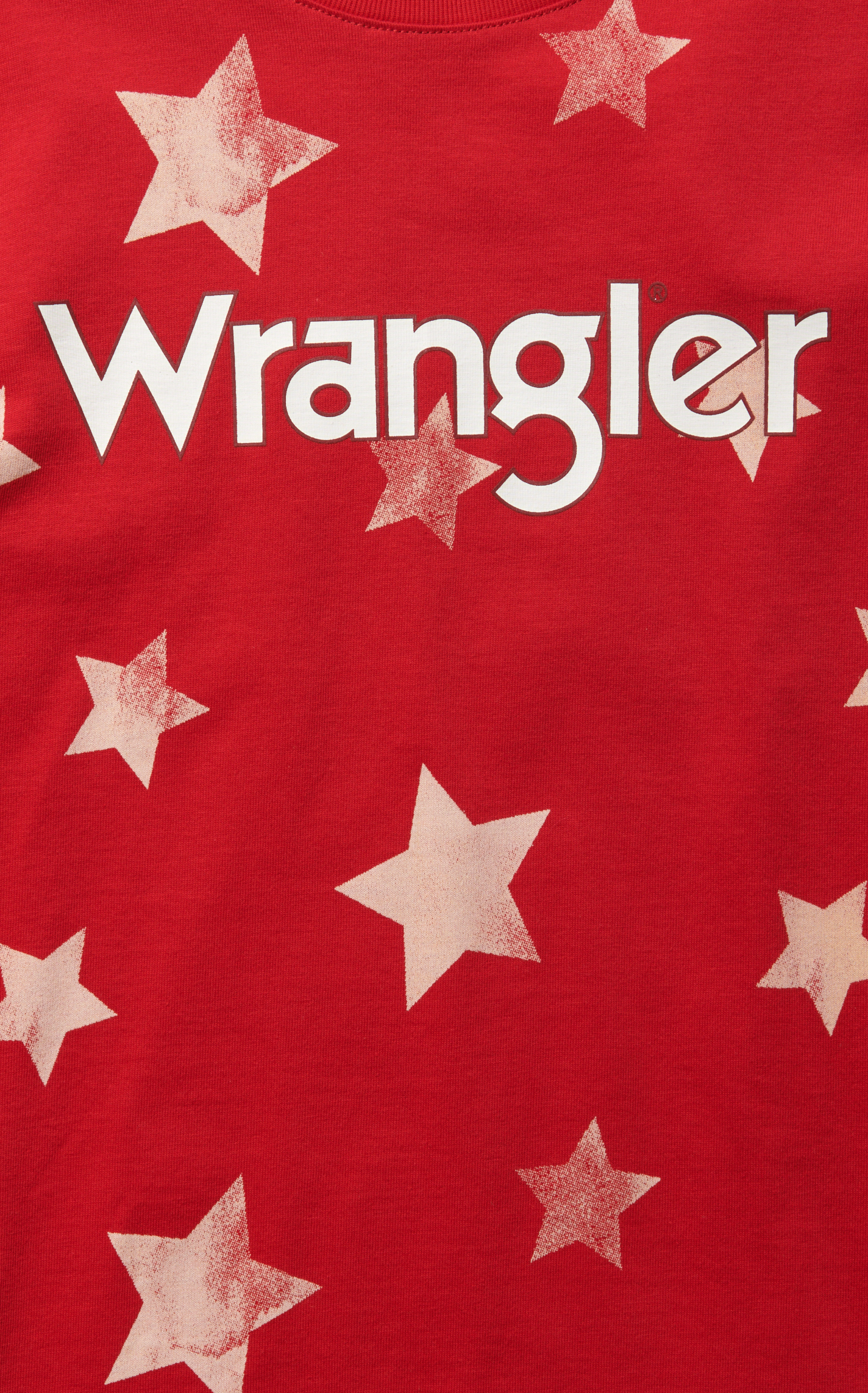 Wrangler Girl's Red Stars & Logo Graphic Short Sleeve T-Shirt Dress - Image 1