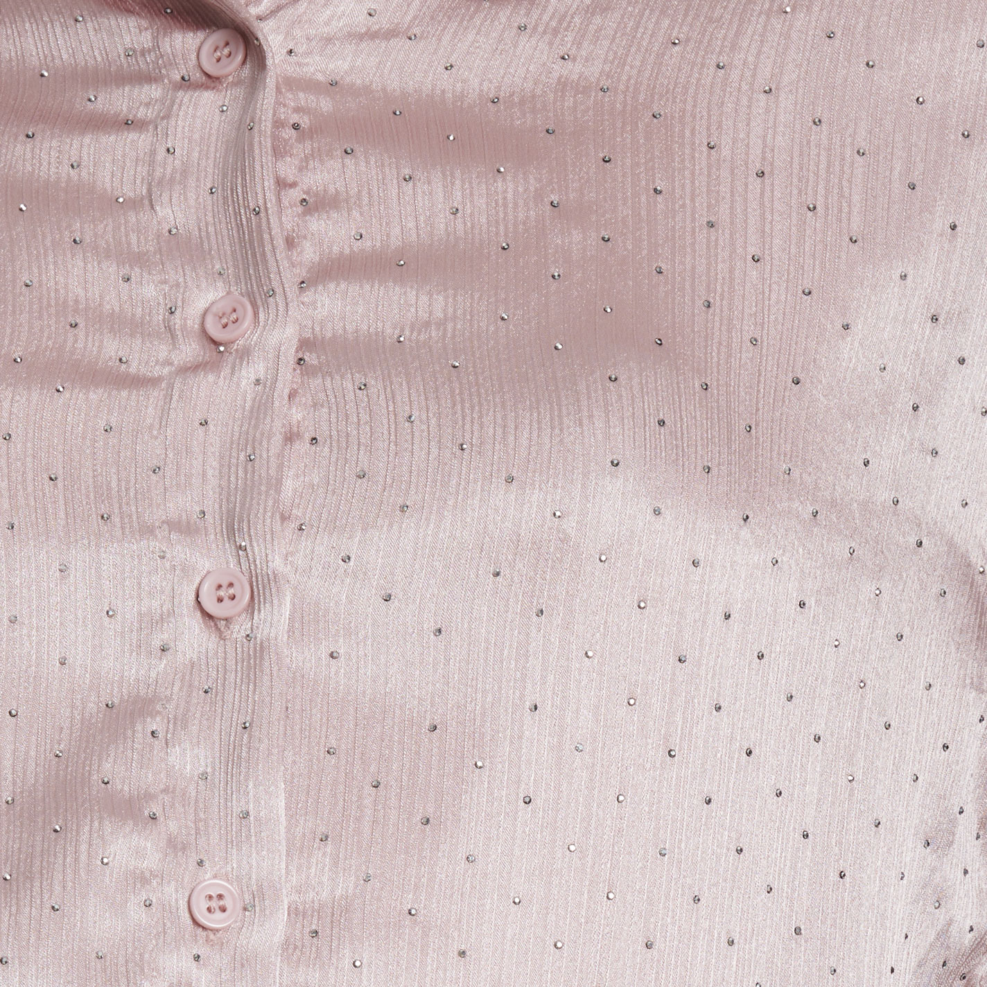 HYFVE Women's Ice-Rose Satin Crystal Studded Top - Image 1