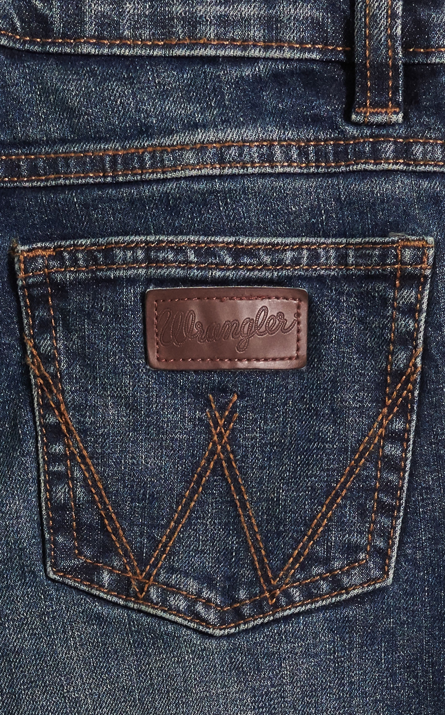 Wrangler Retro Boys' Bozeman Dark Wash Slim Fit Straight Leg Stretch Jeans (1T-7) - Image 1