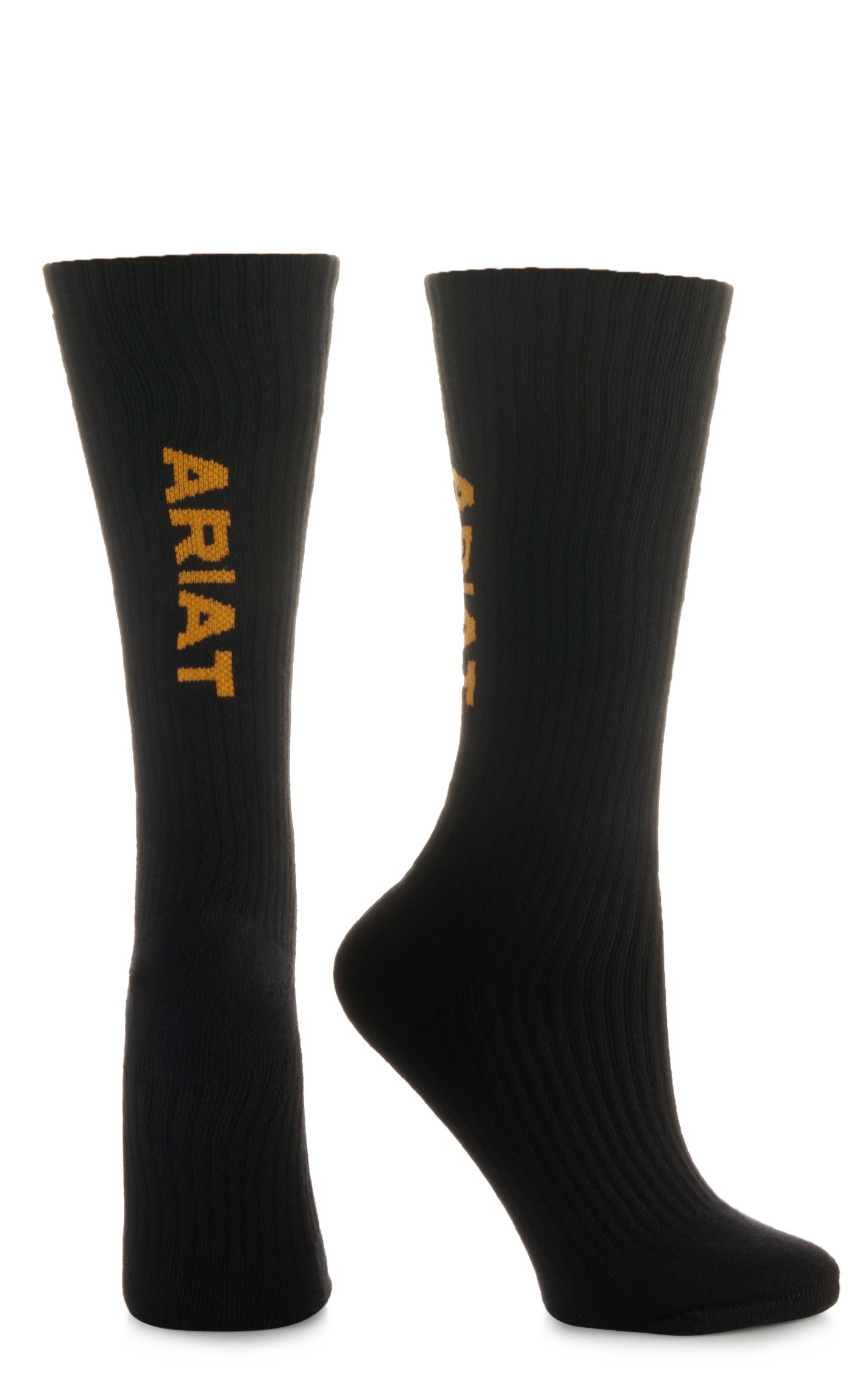 Ariat Men's Black Mid Calf 3Pk Boot Socks (Medium) - Image 1