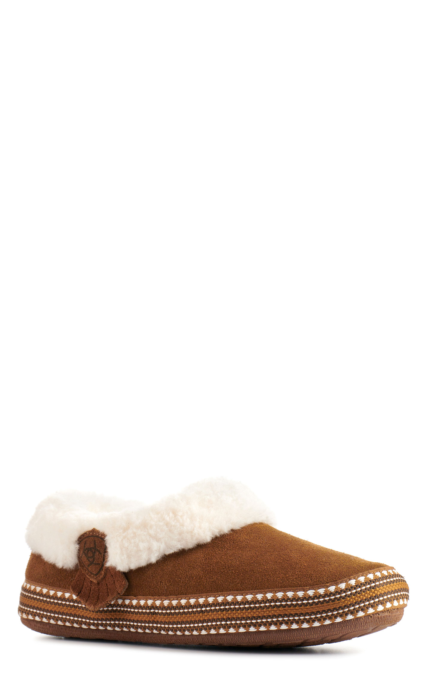 Ariat Women's Melody Chocolate Suede Slippers - Image 1