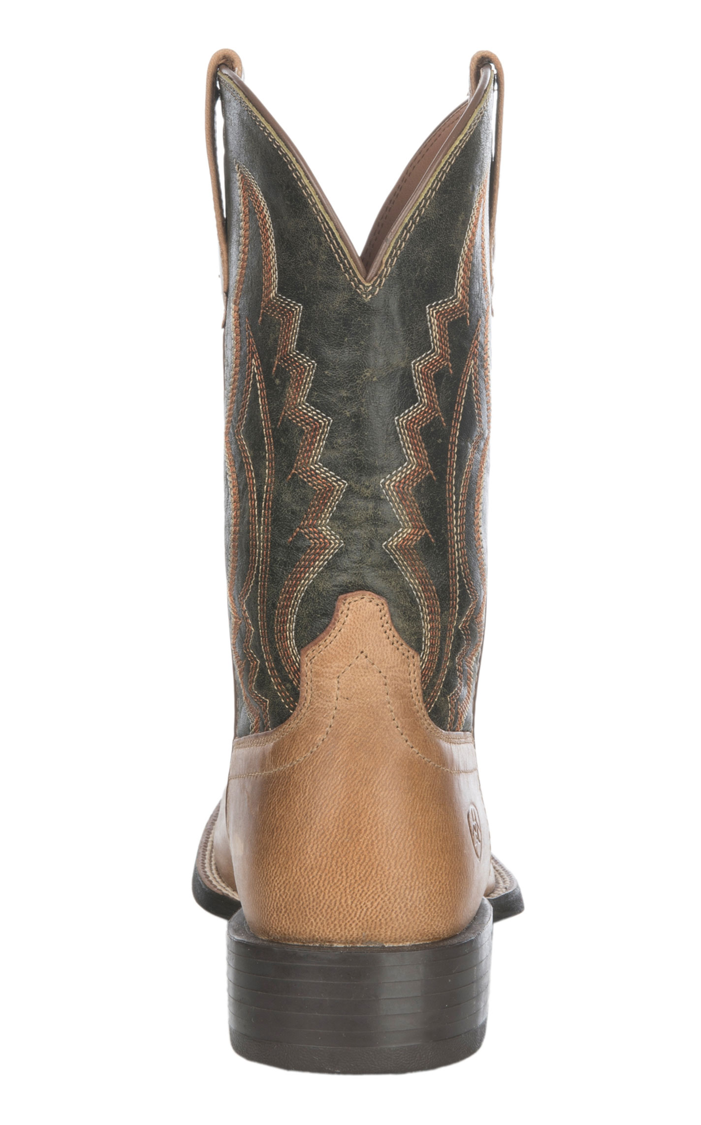 Ariat Men's Sport Riggin Tan and Olive Wide Square Toe Cowboy Boot - Image 1