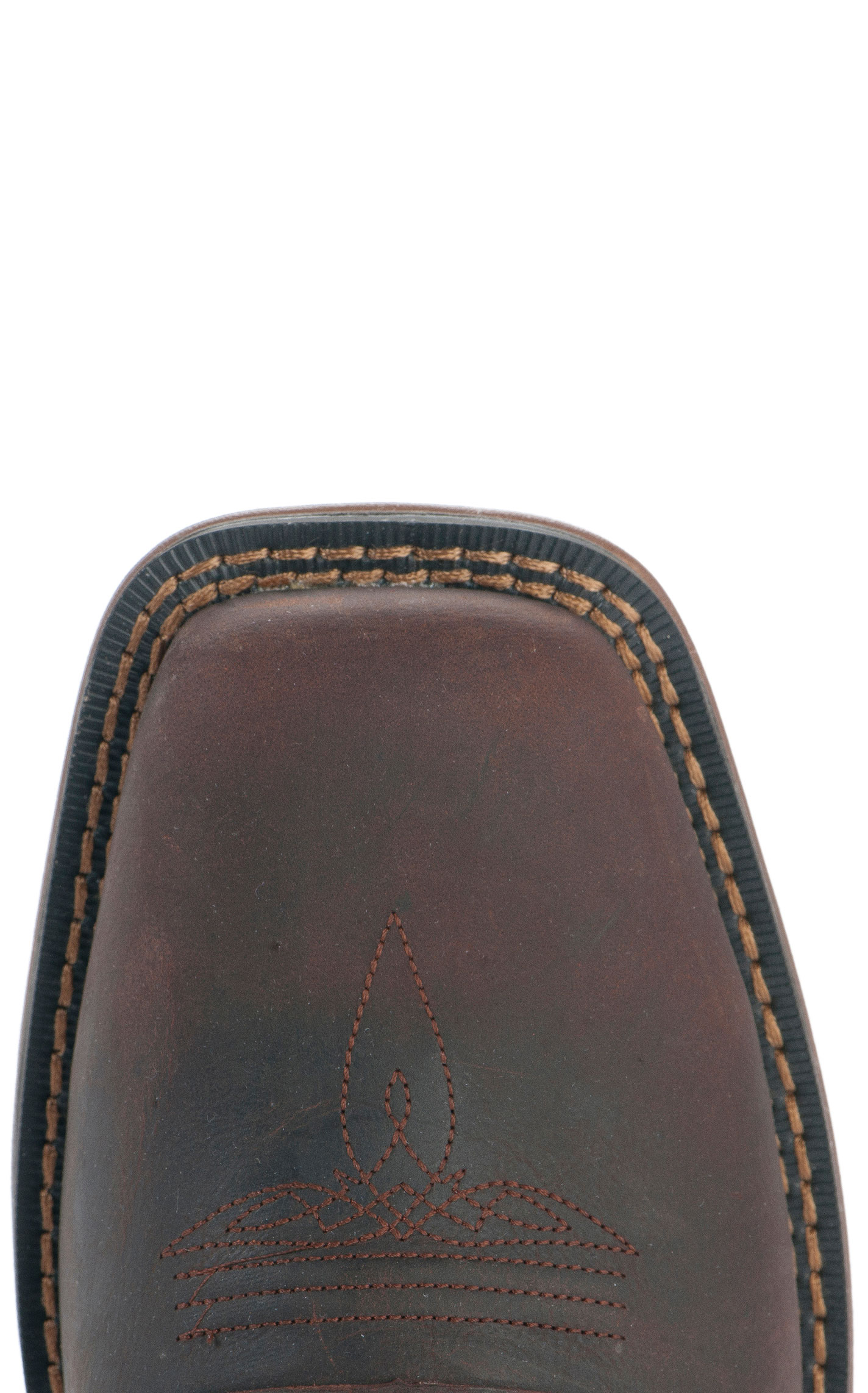Durango Men's Rebel Saddle Brown & Texas Flag Square Toe Cowboy Boots - Image 1