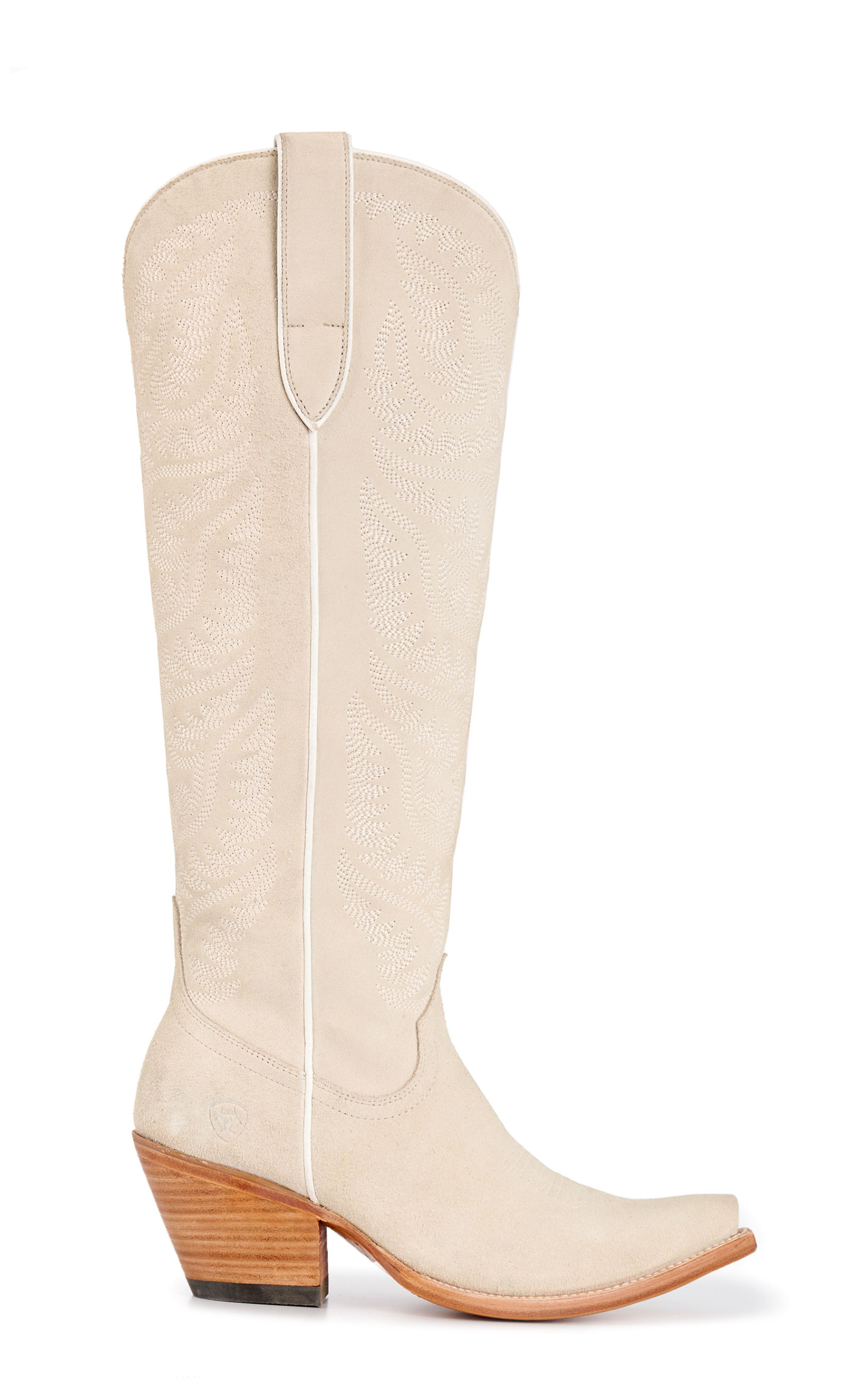 Ariat Women’s Laramie Oyster Suede StretchFit Tall Snip Toe Cowboy Boots - Image 1