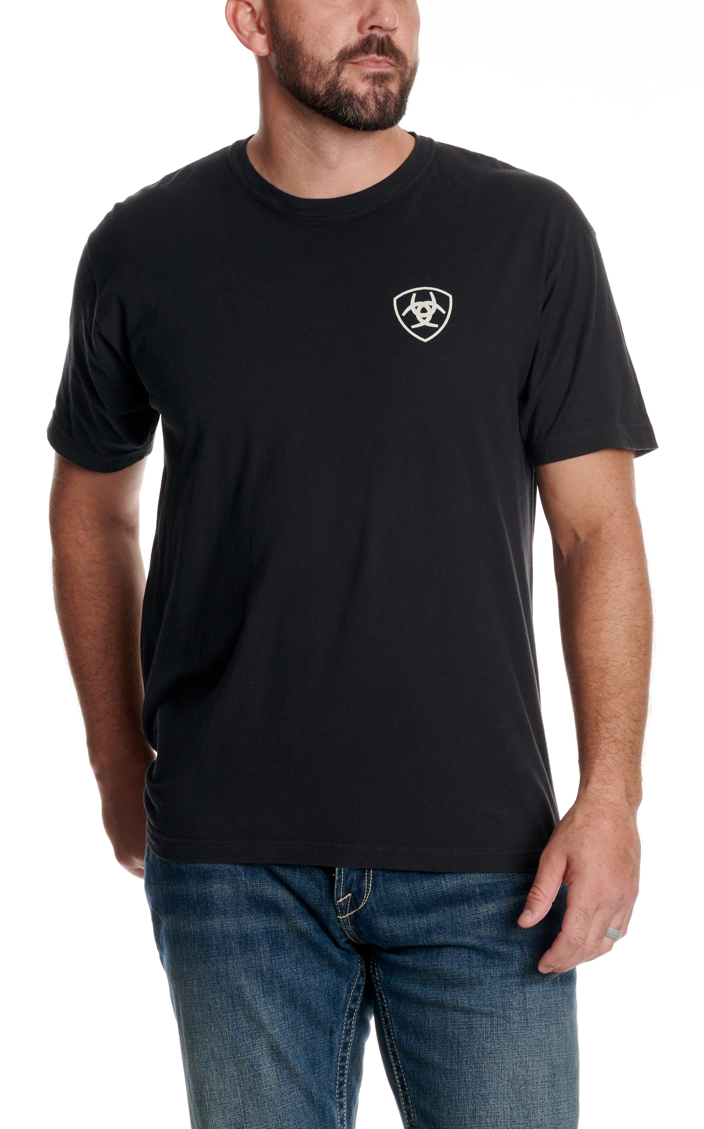 Ariat Men's Vintage Black Rope Shield Graphic T-Shirt - Image 1